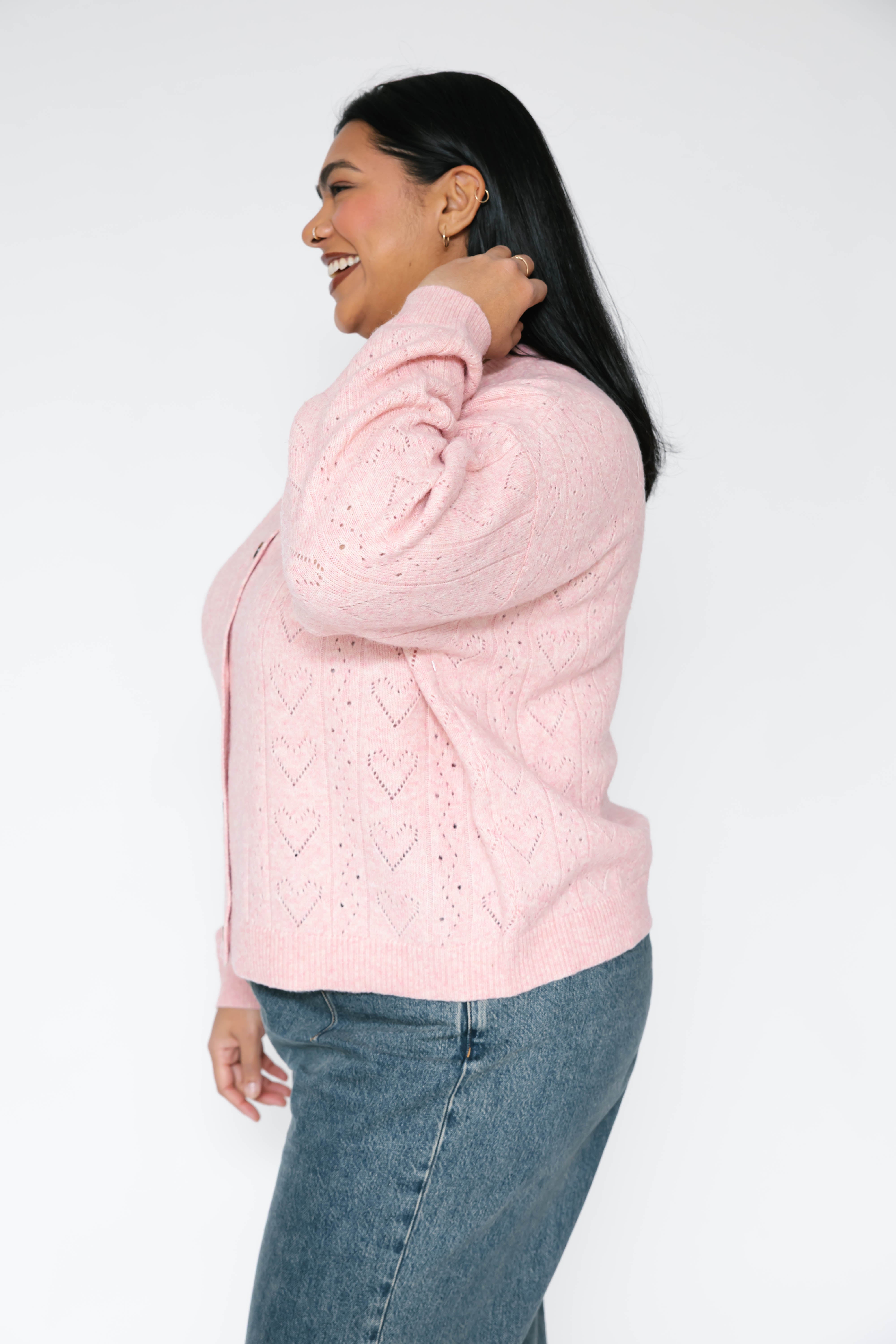Crush On You Cardigan in Soft Pink