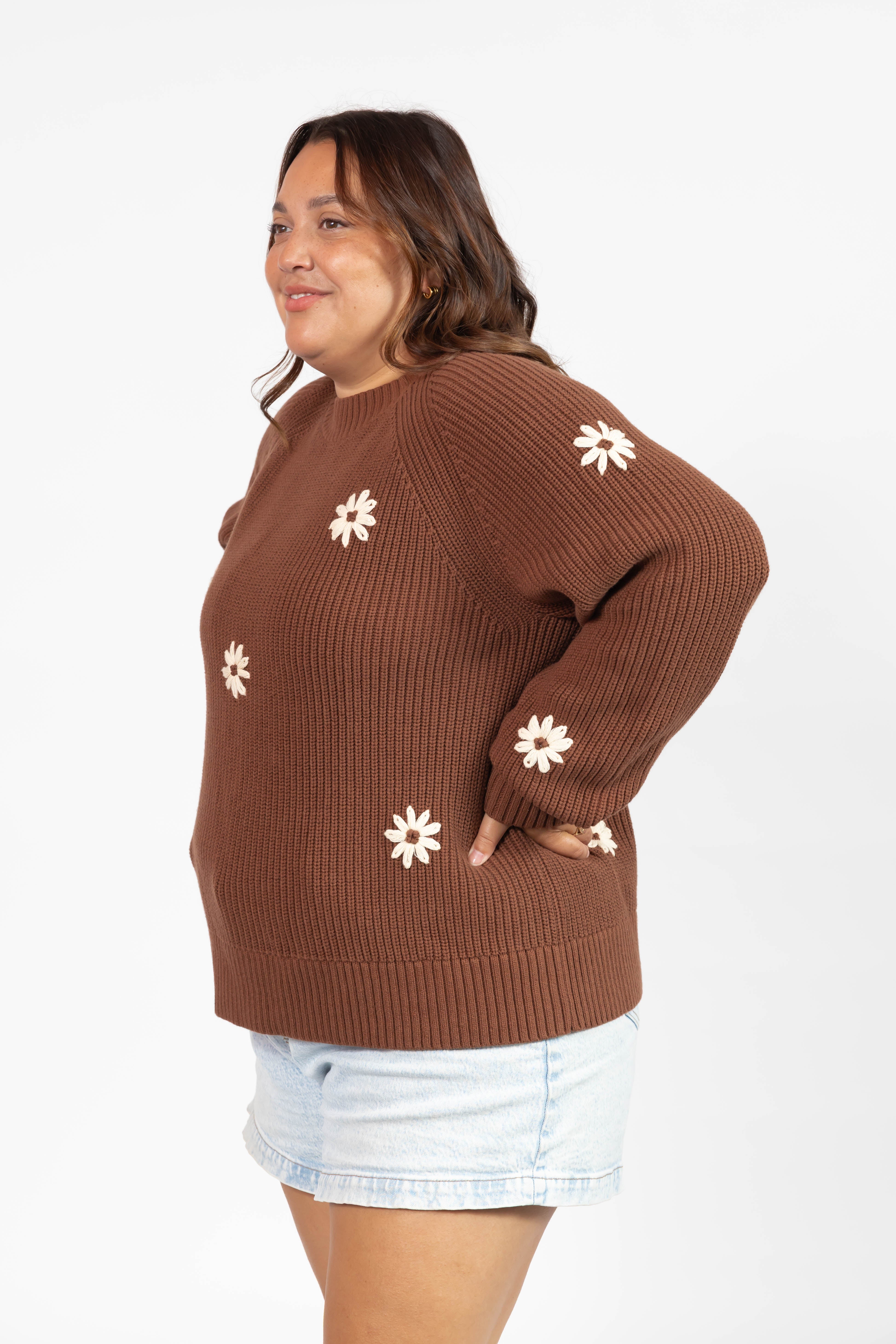 Daisy Sweater in Chestnut