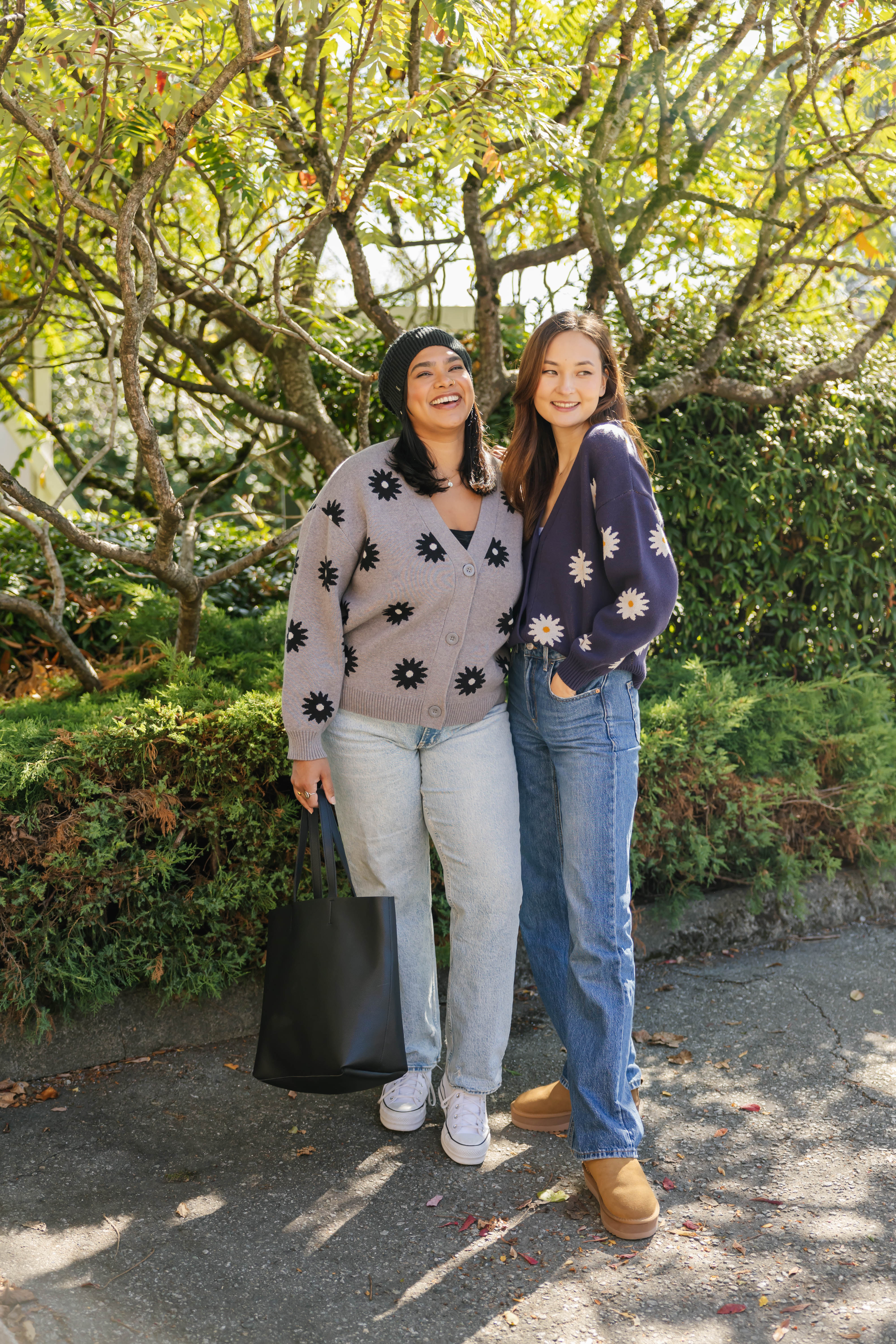 Daisy Cardigan in Grey Combo