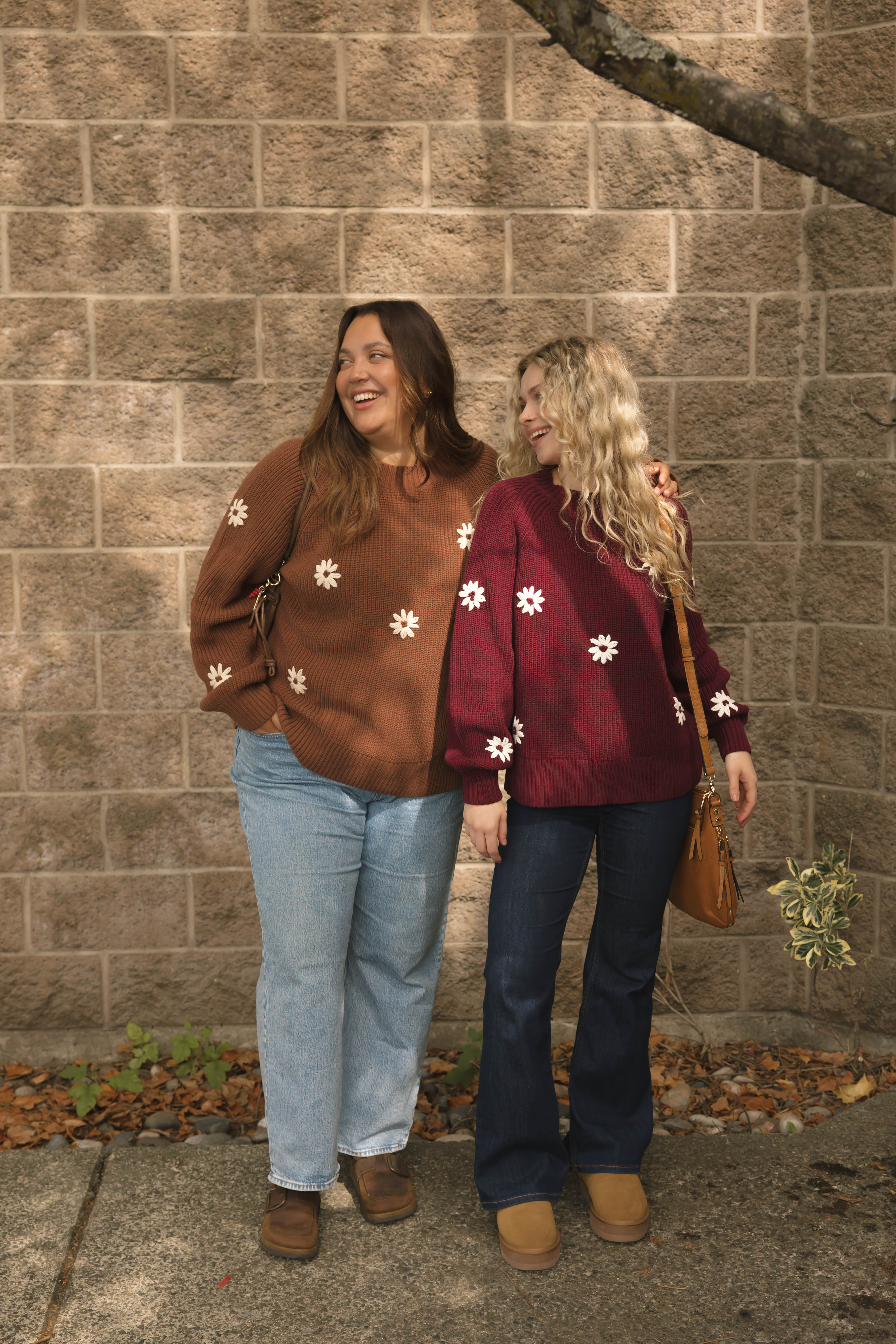 Daisy Sweater in Merlot