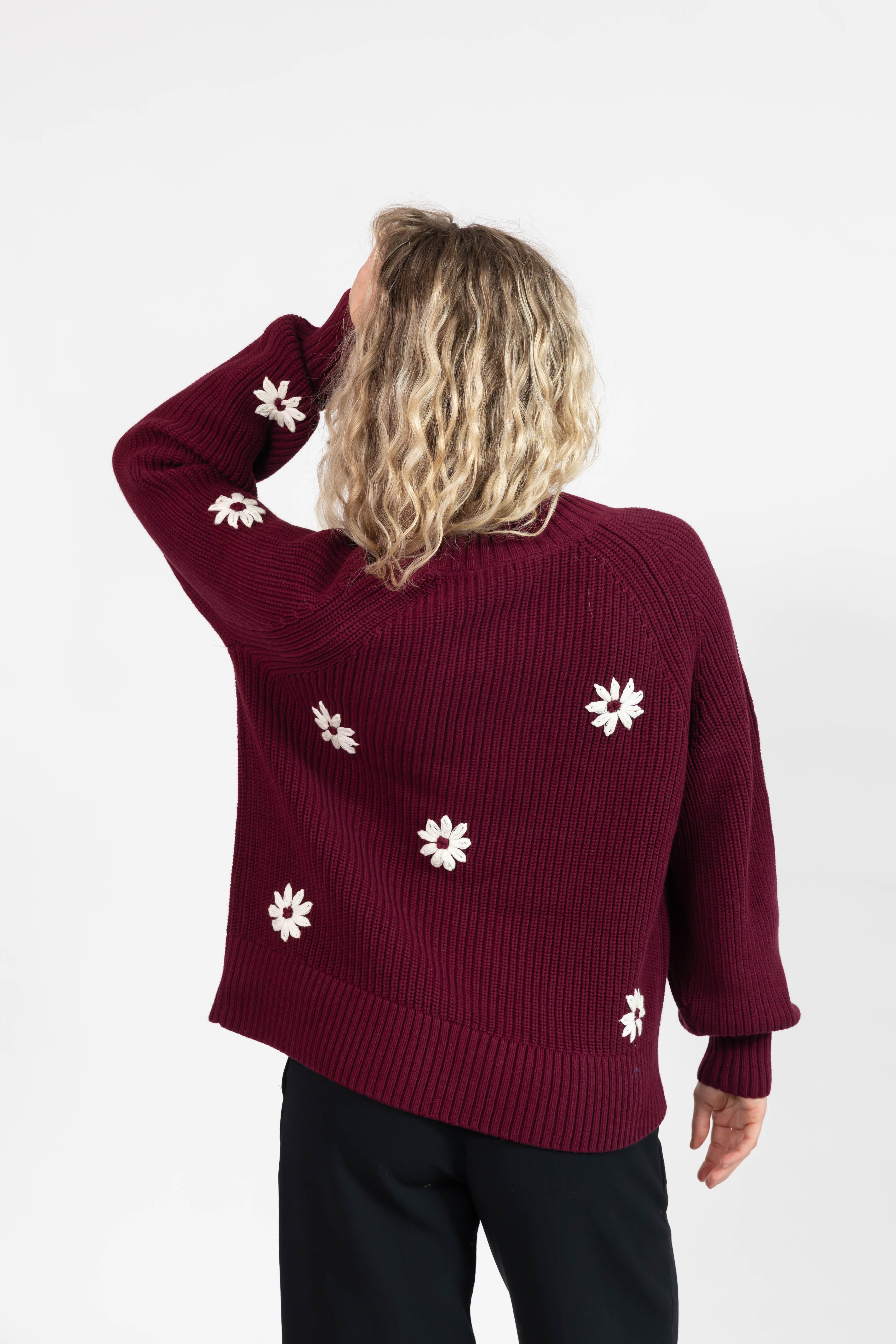 Daisy Sweater in Merlot