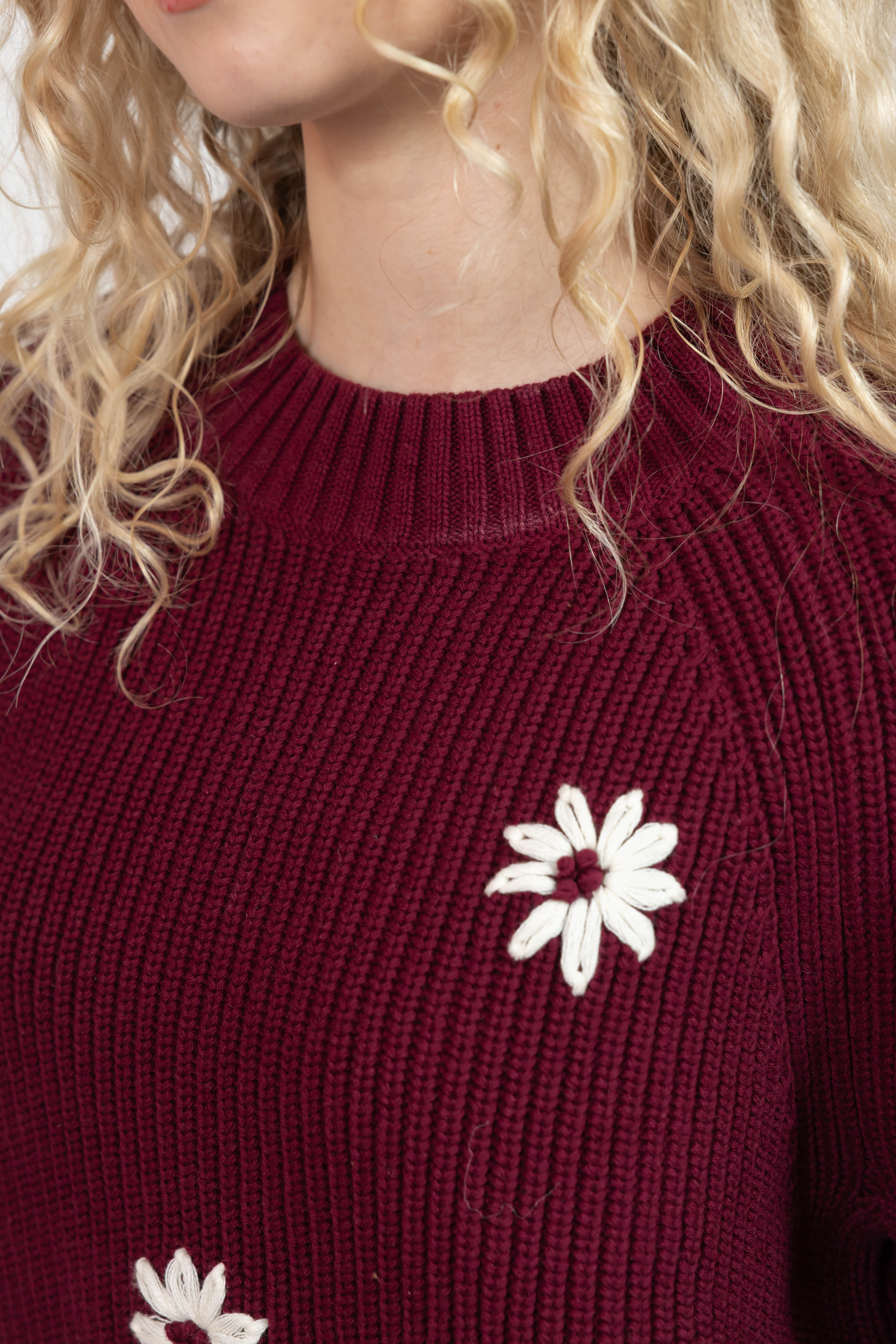 Daisy Sweater in Merlot
