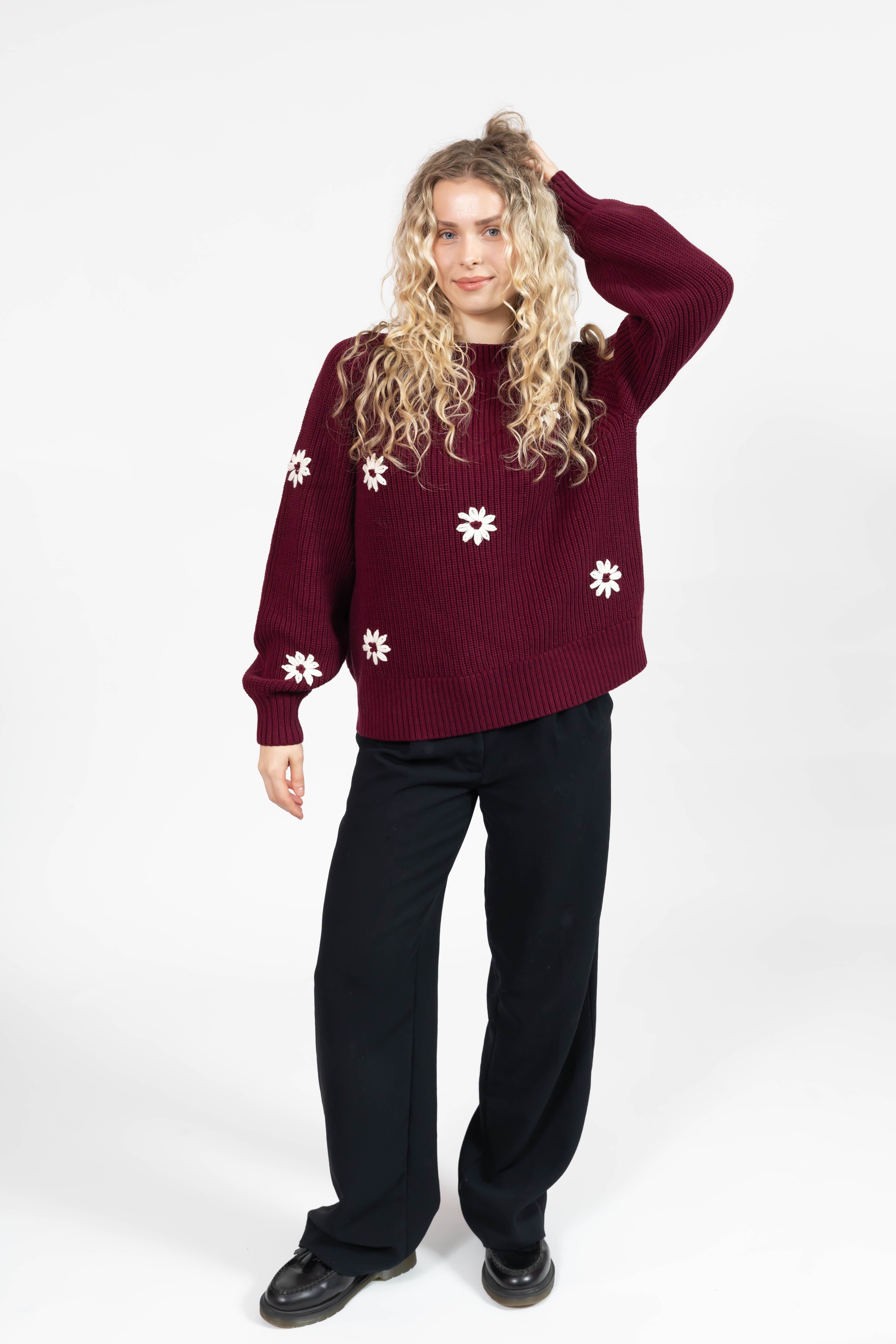 Daisy Sweater in Merlot