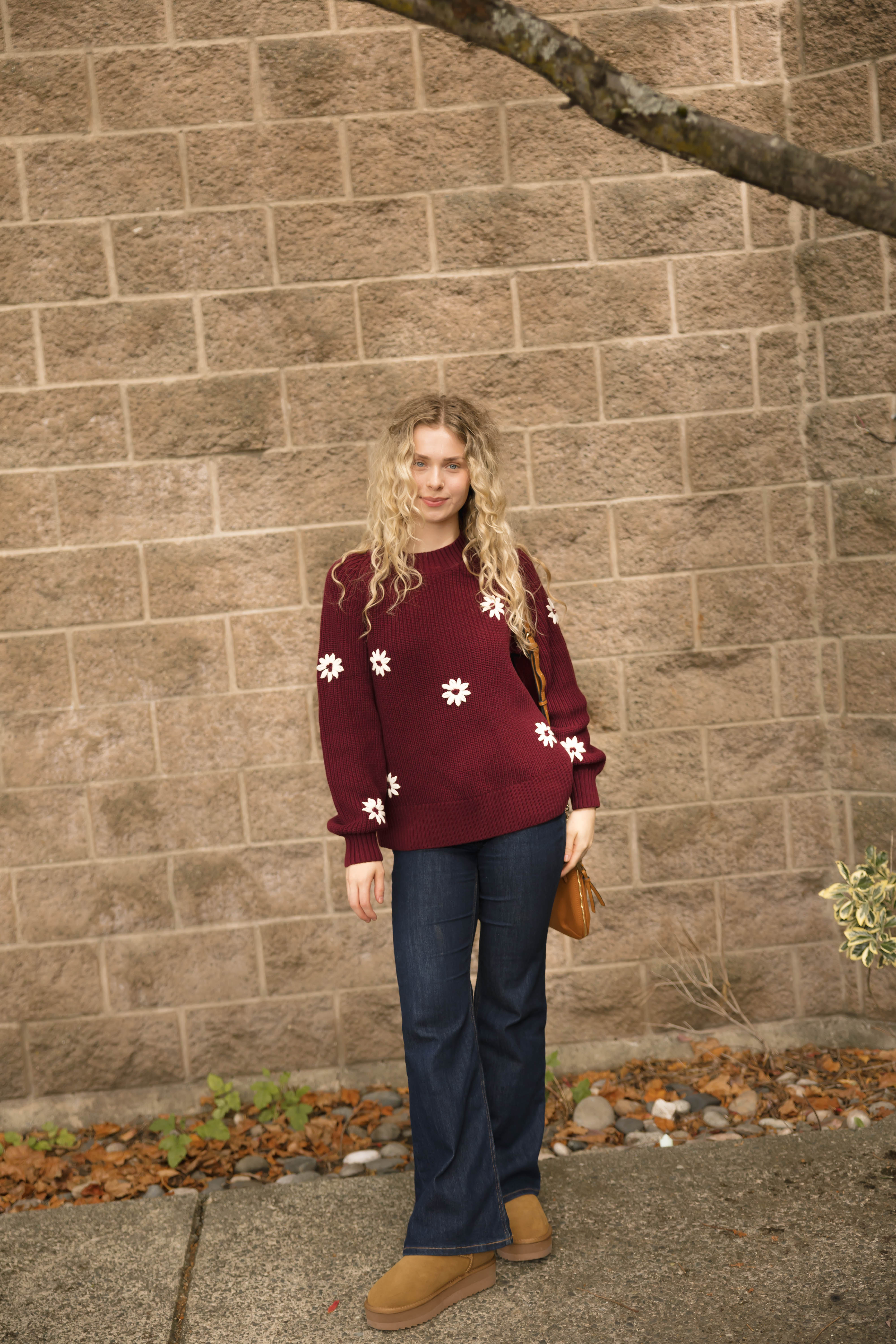 Daisy Sweater in Merlot