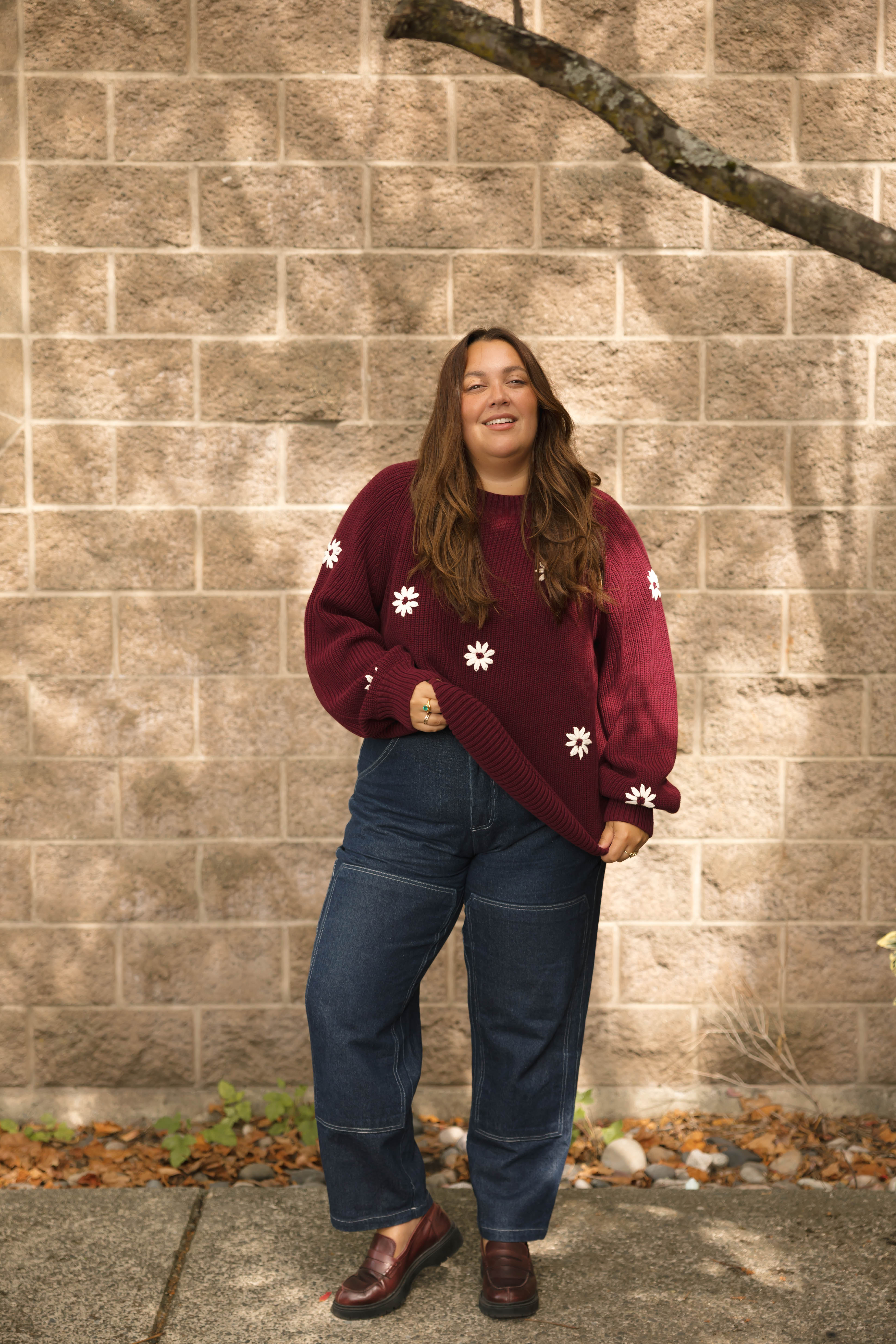Daisy Sweater in Merlot