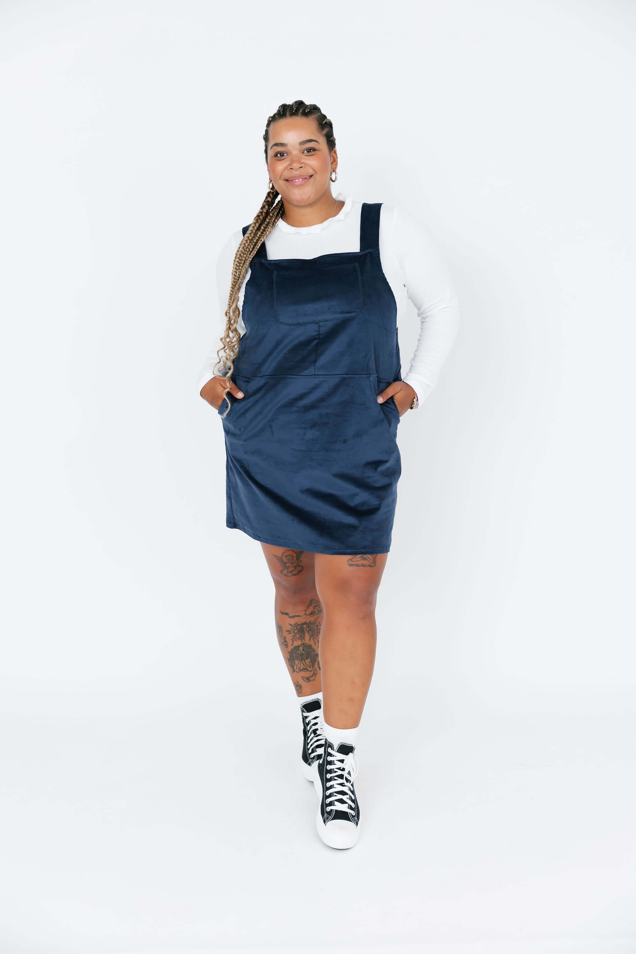Smash + Tess Dakota Mini Dress in Navy Cord