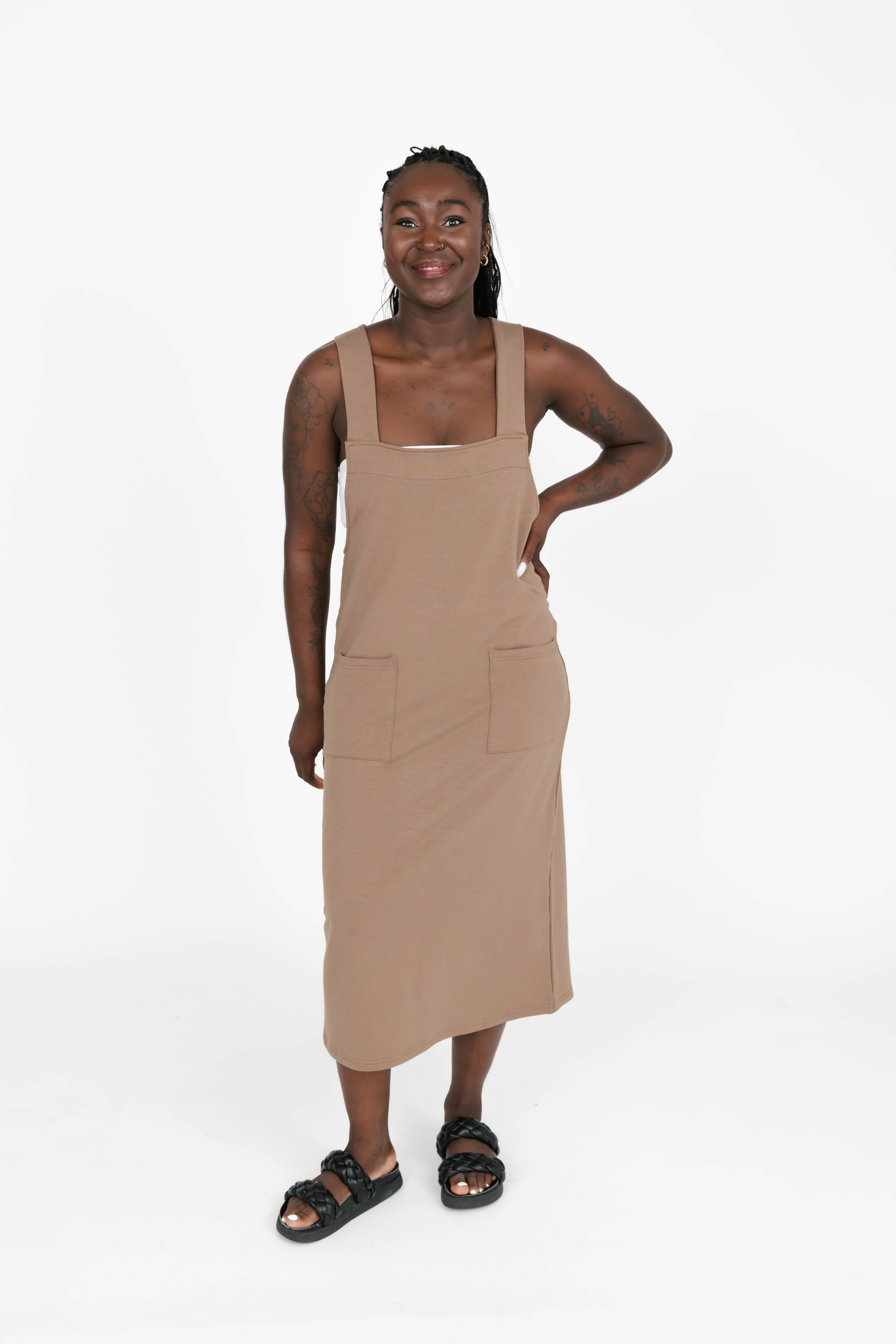 Daphne Midi Dress in Simply Taupe