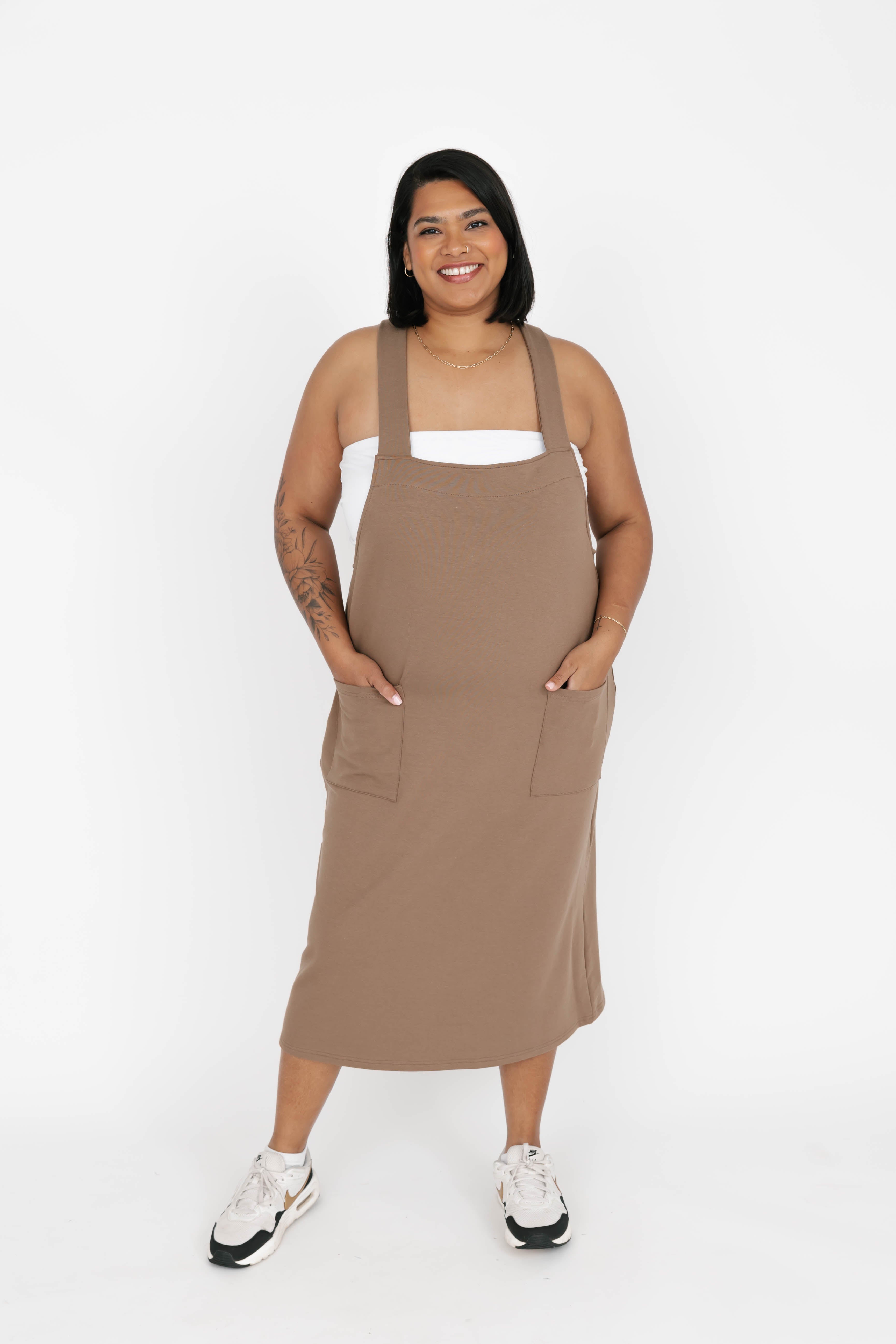 Daphne Midi Dress in Simply Taupe