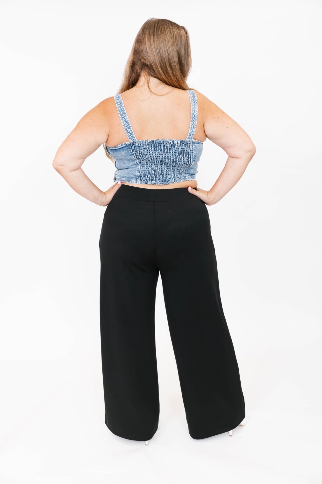 Demie Scuba Pants in Midnight Black