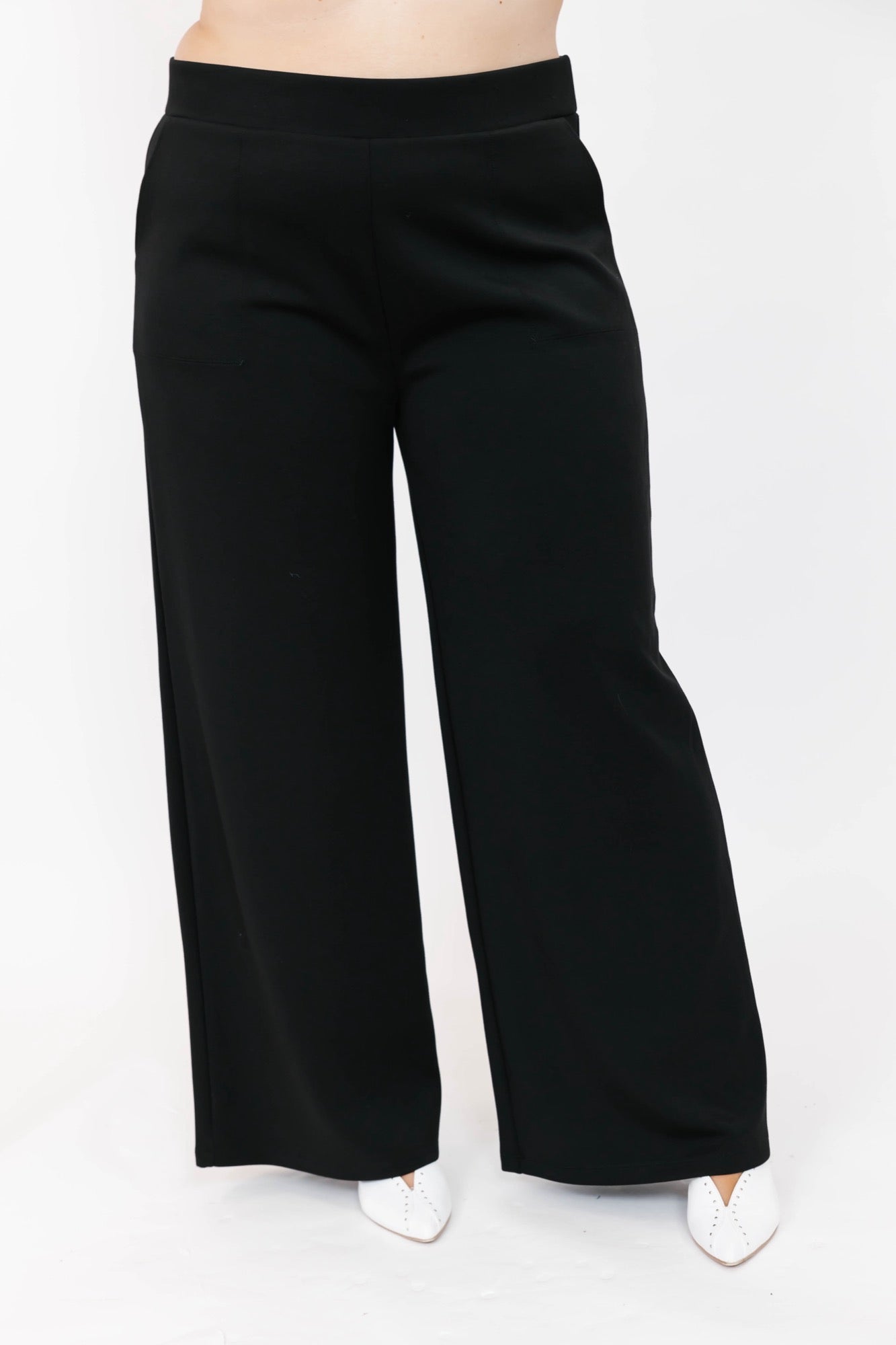 Demie Scuba Pants in Midnight Black