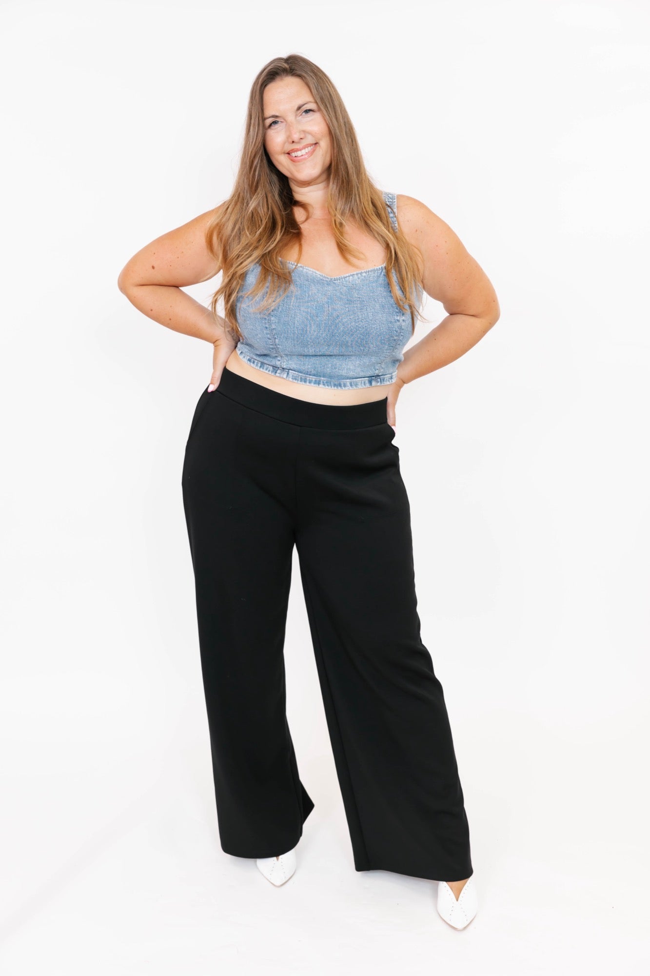 Demie Scuba Pants in Midnight Black