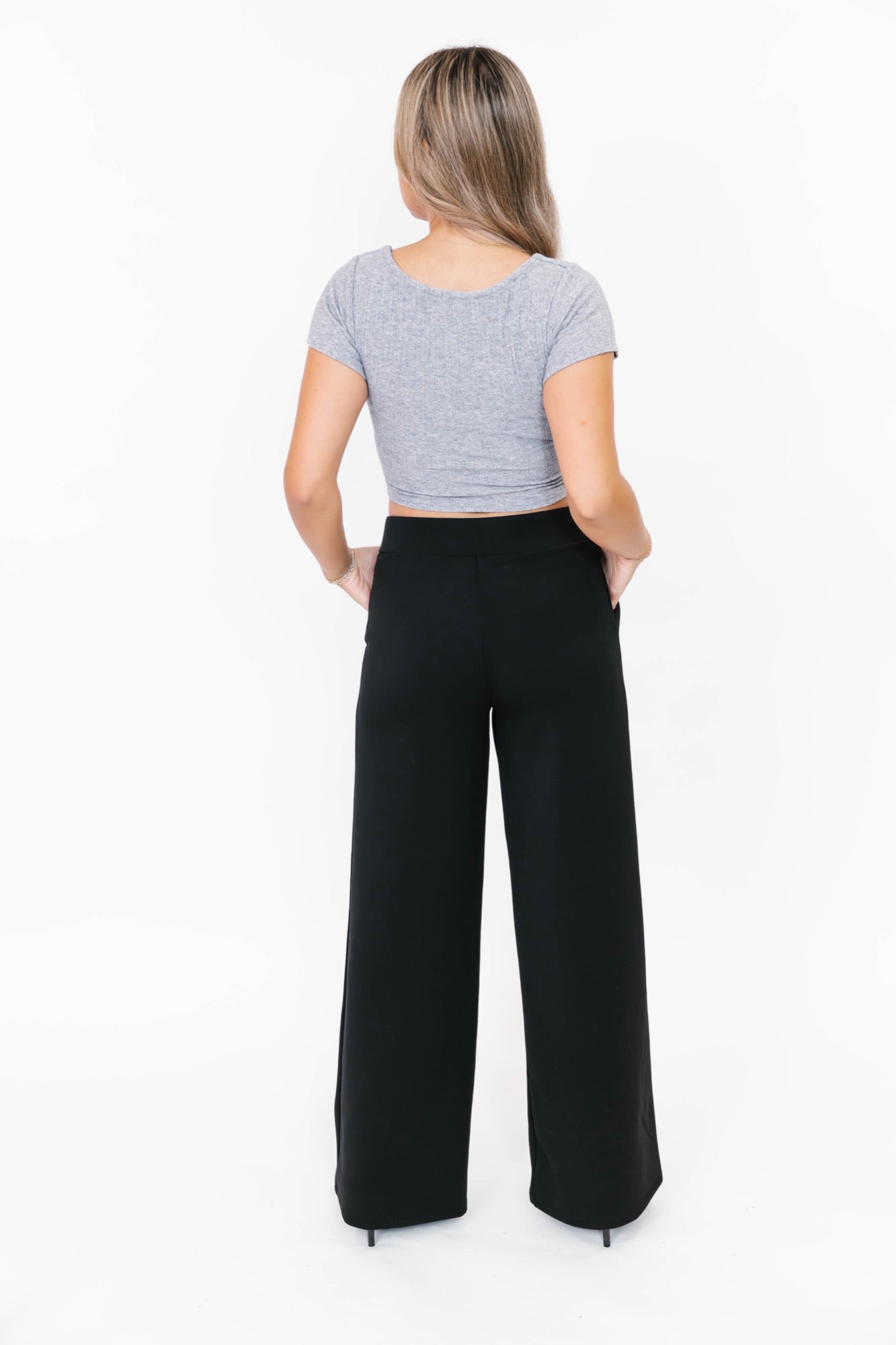 Demie Scuba Pants in Midnight Black