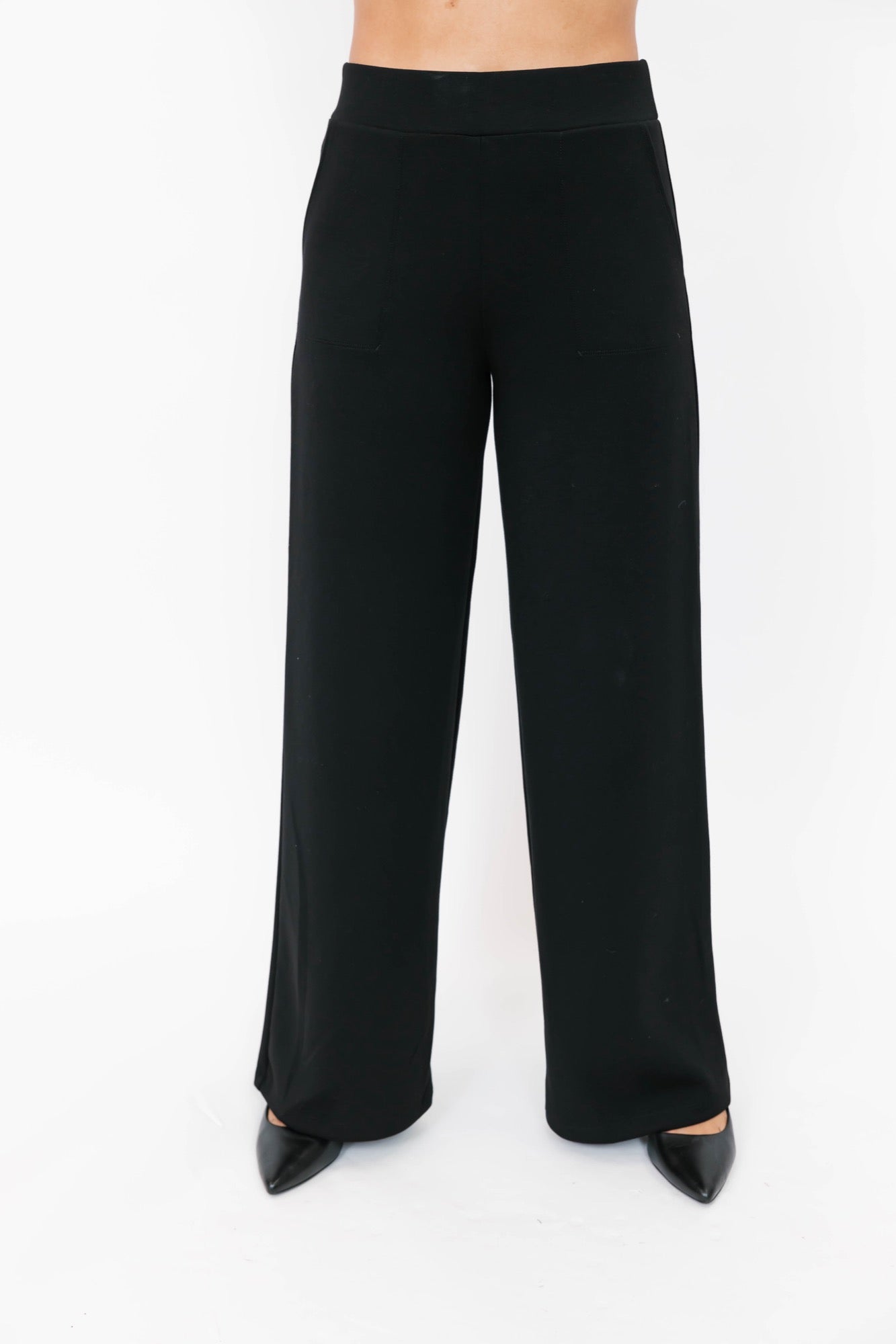 Demie Scuba Pants in Midnight Black