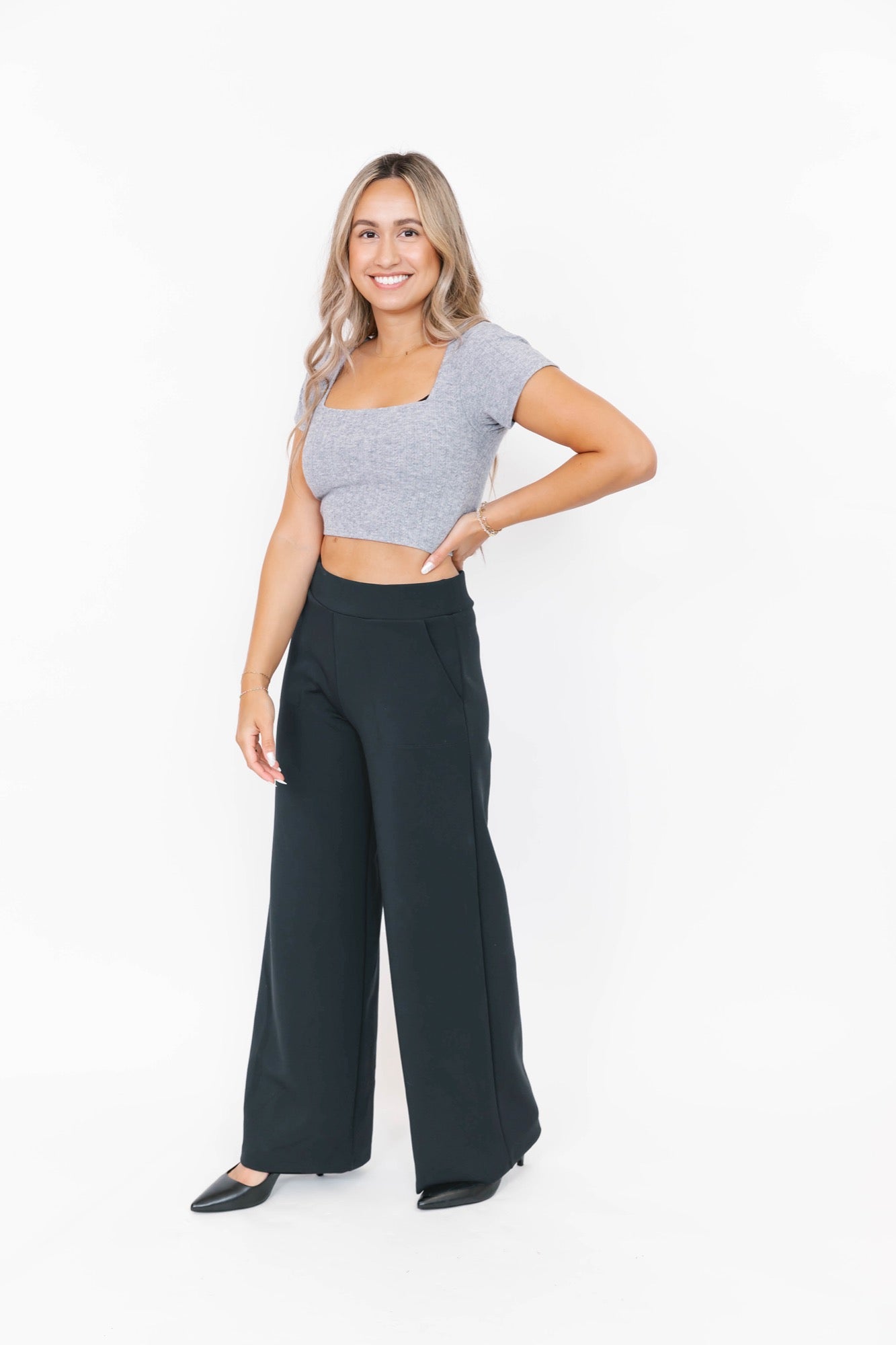 Demie Scuba Pants in Dark Grey