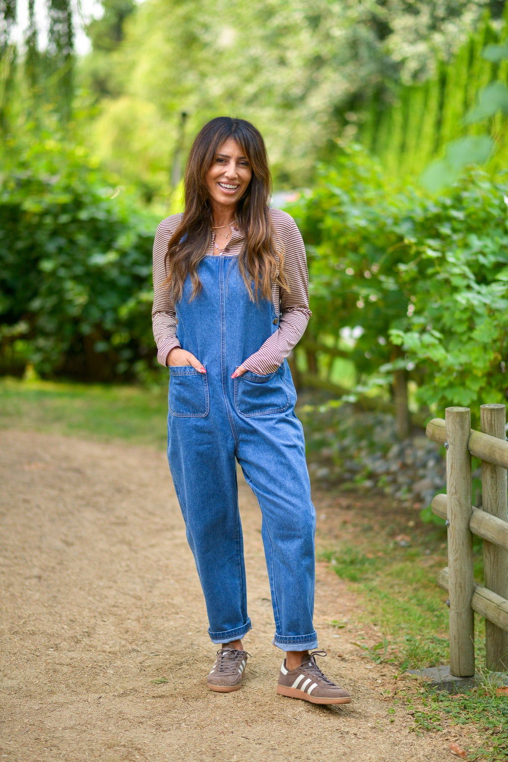 Leah Denim Overalls in Medium Blue – Smash + Tess