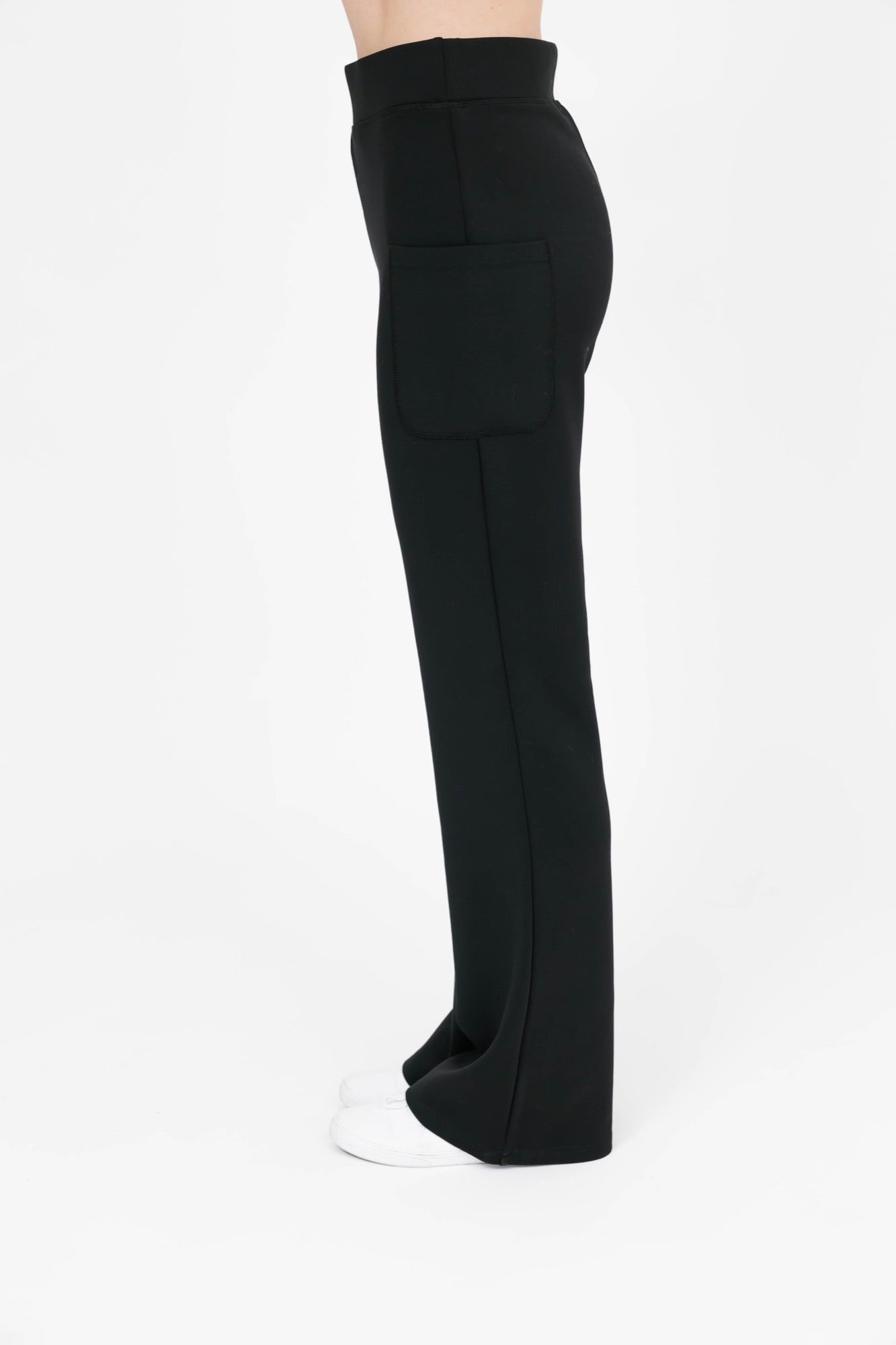 Drew Microscuba Bootcut Pant in Midnight Black