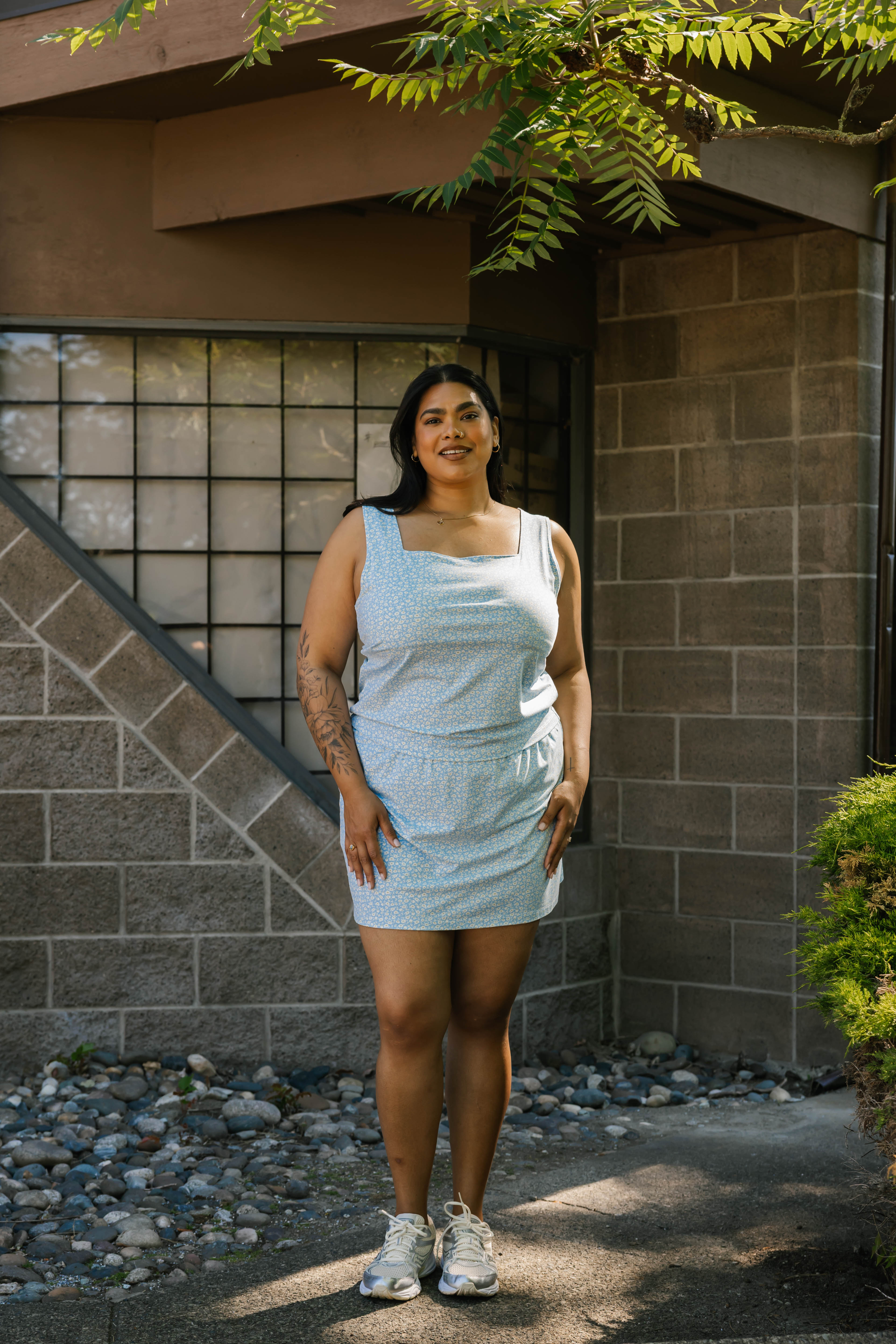 Every Day Skort in Blue Floral