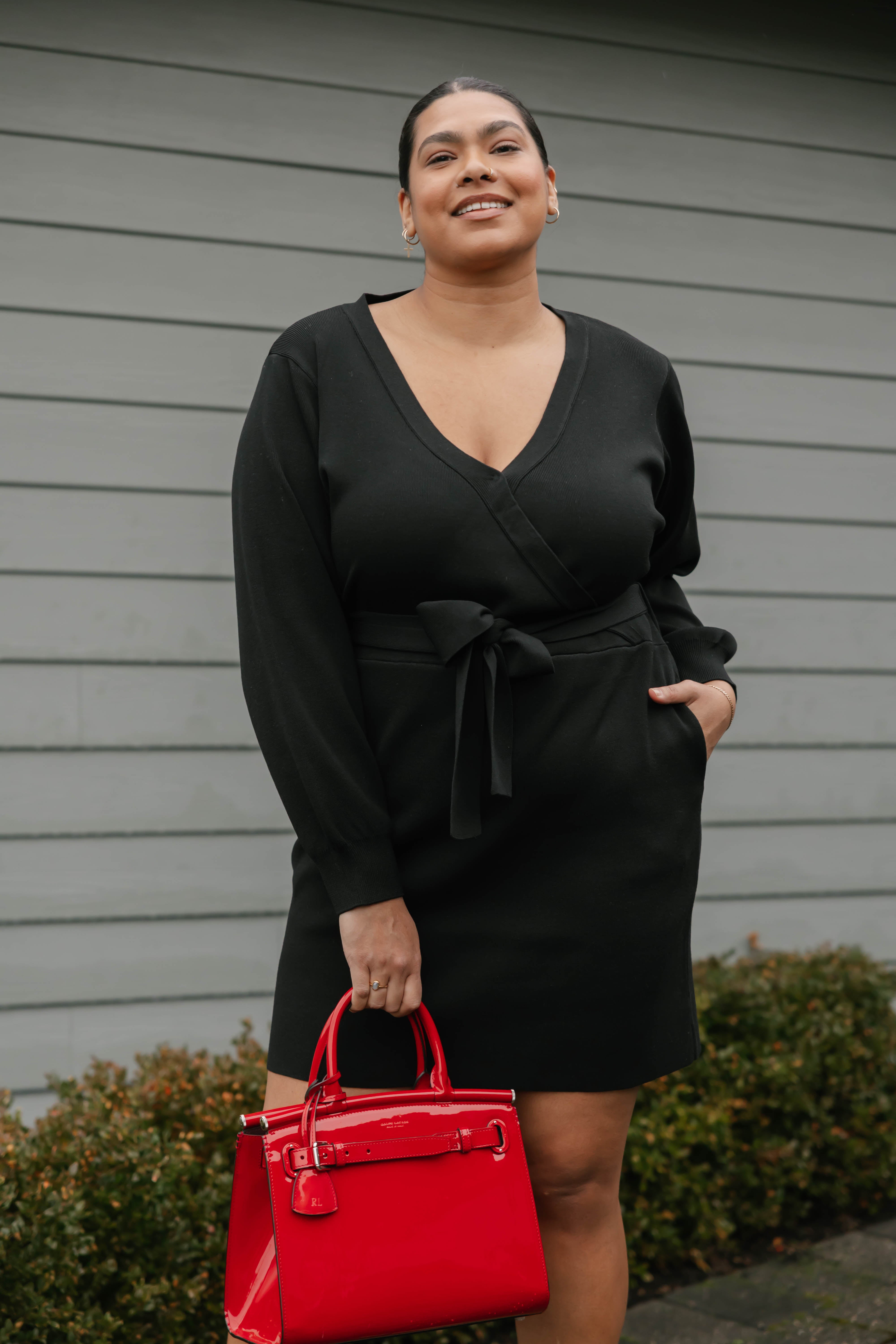 Elena Knit Mini Dress in Soft Black