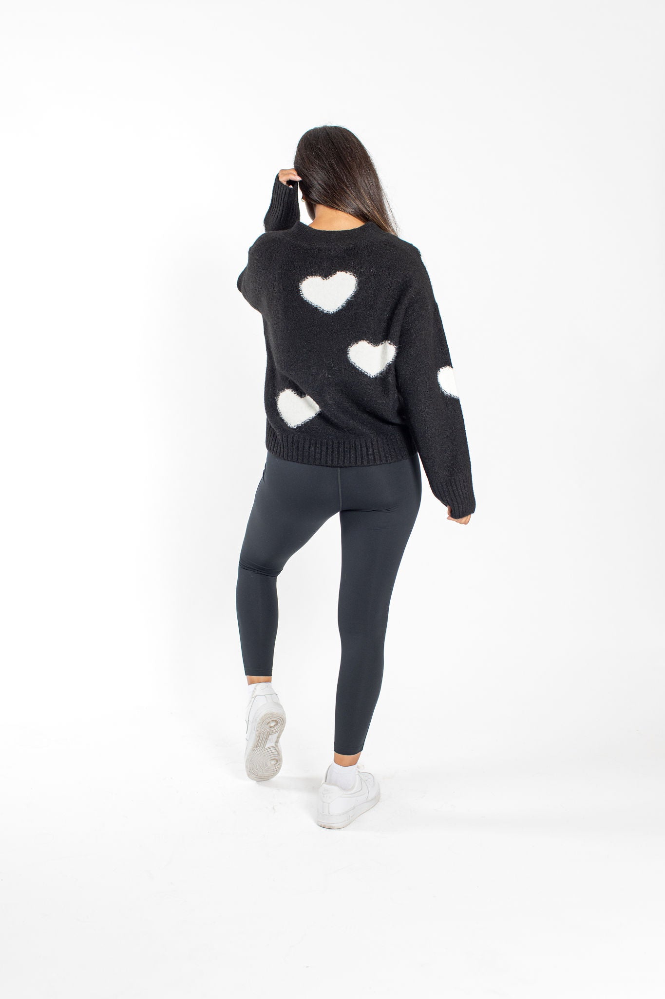 Eloise Heart Cardigan in Black Combo – Smash + Tess