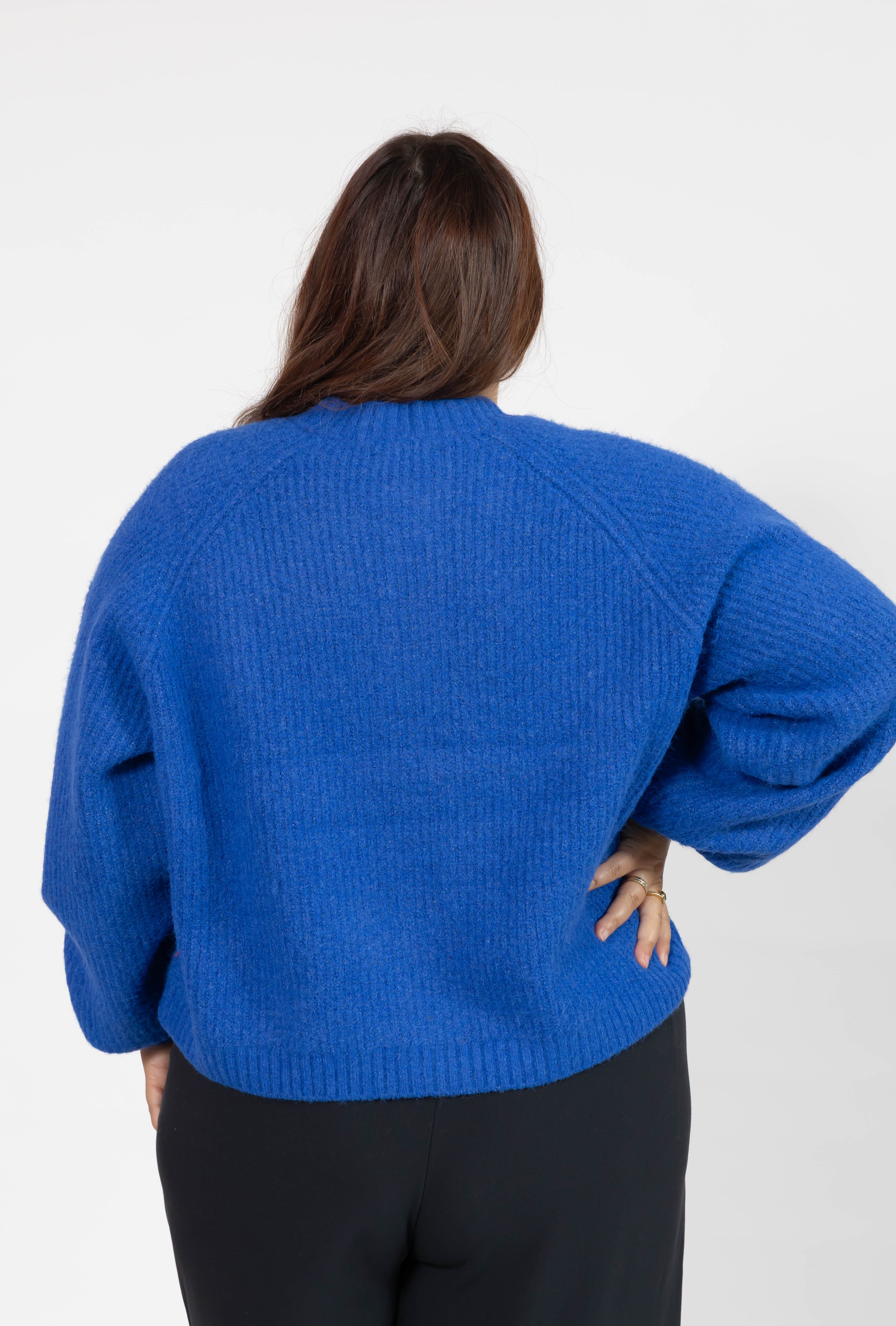Esther Short Cardigan in Cobalt Blue