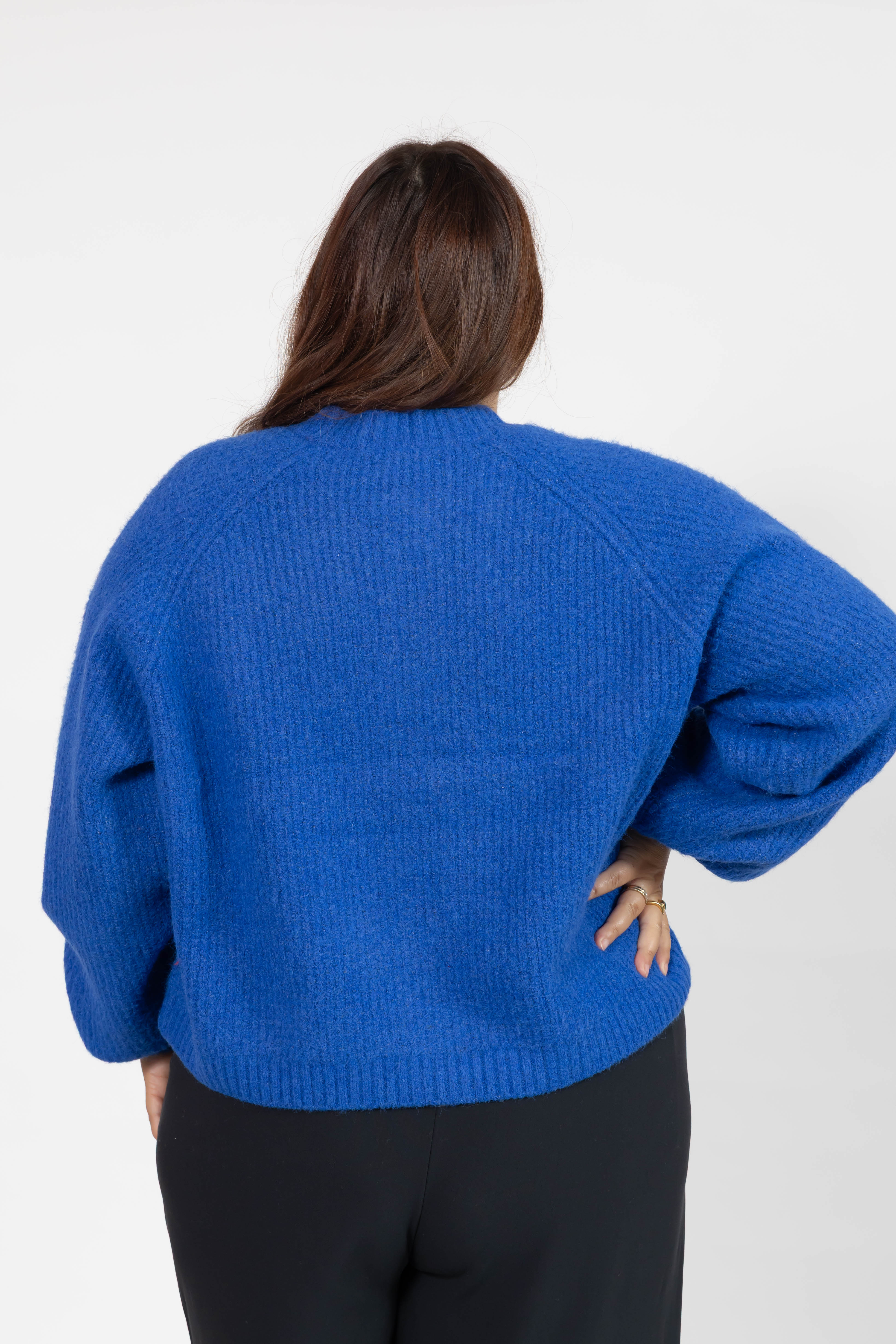 Esther Short Cardigan in Cobalt Blue
