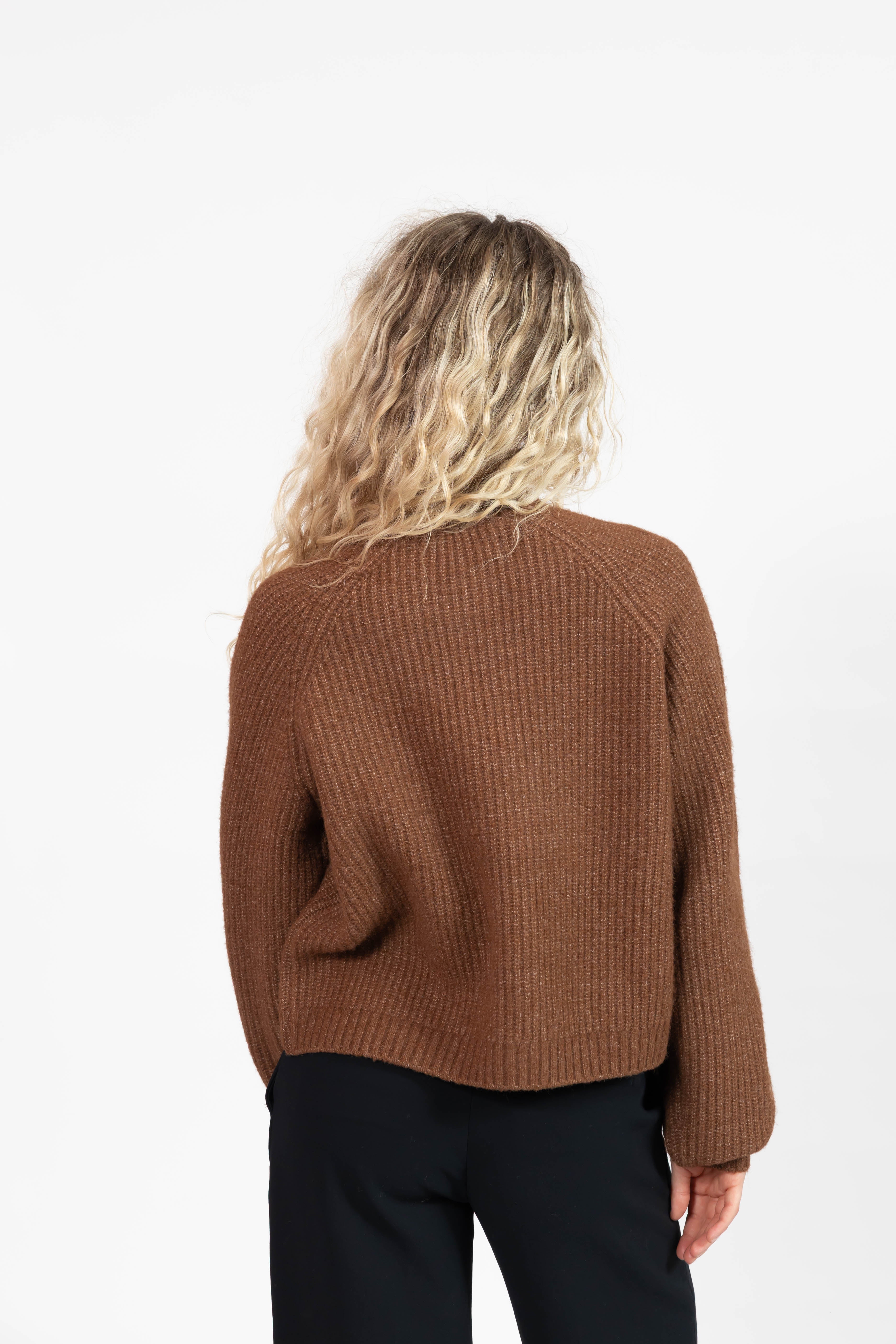 Esther Short Cardigan in Chestnut