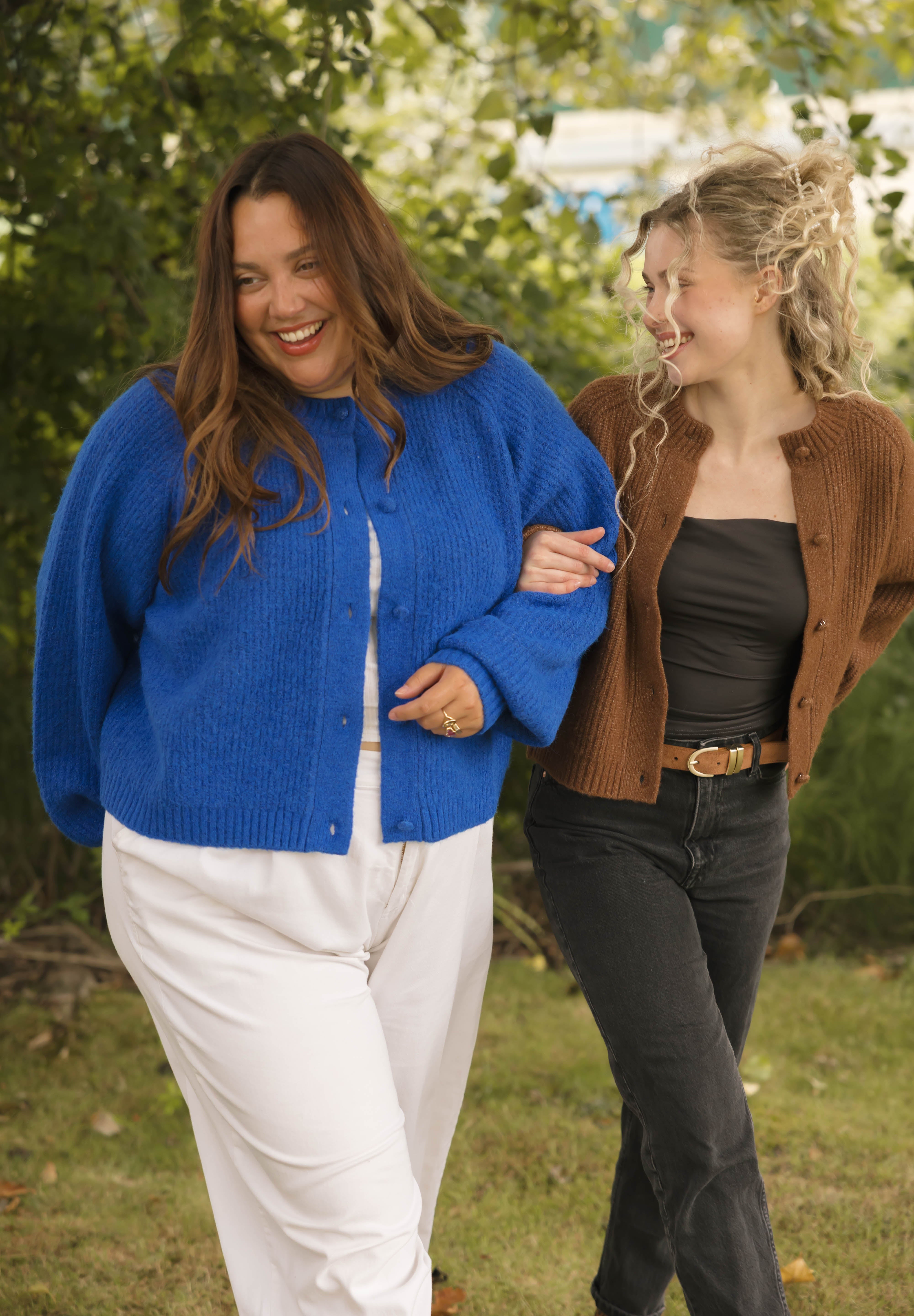 Esther Short Cardigan in Cobalt Blue