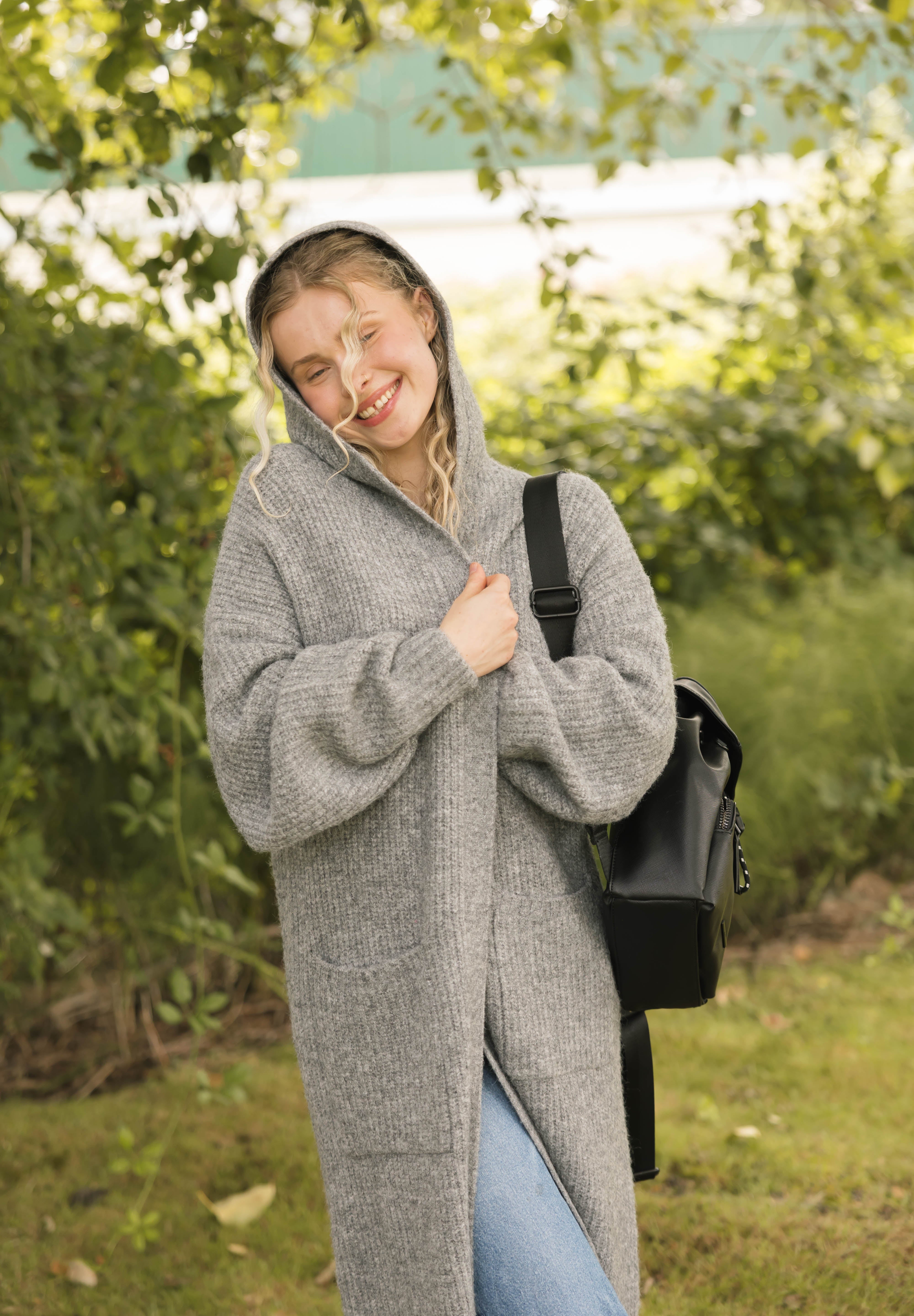 Esther Long Cardigan in Heather Grey