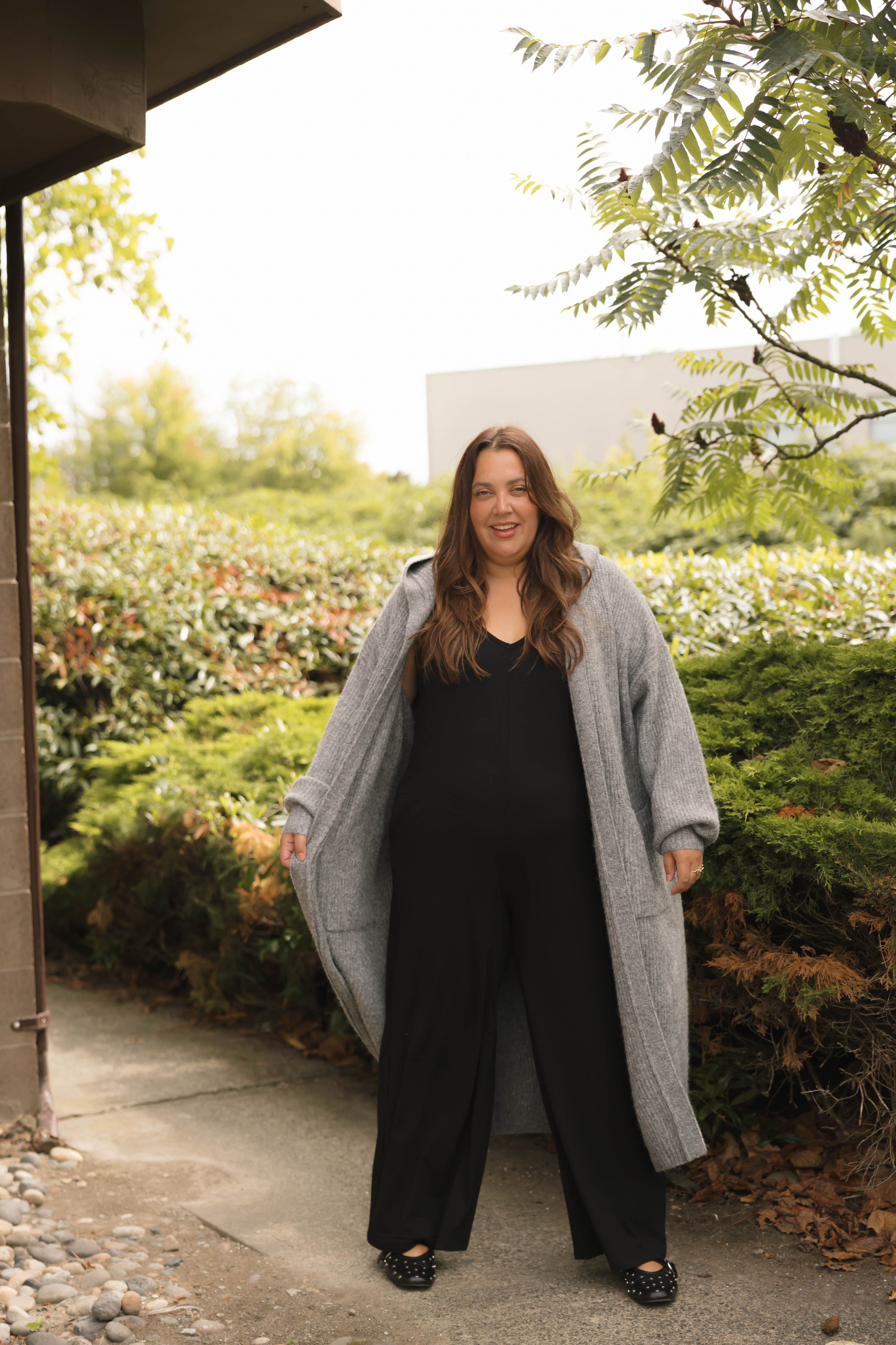 Esther Long Cardigan in Heather Grey