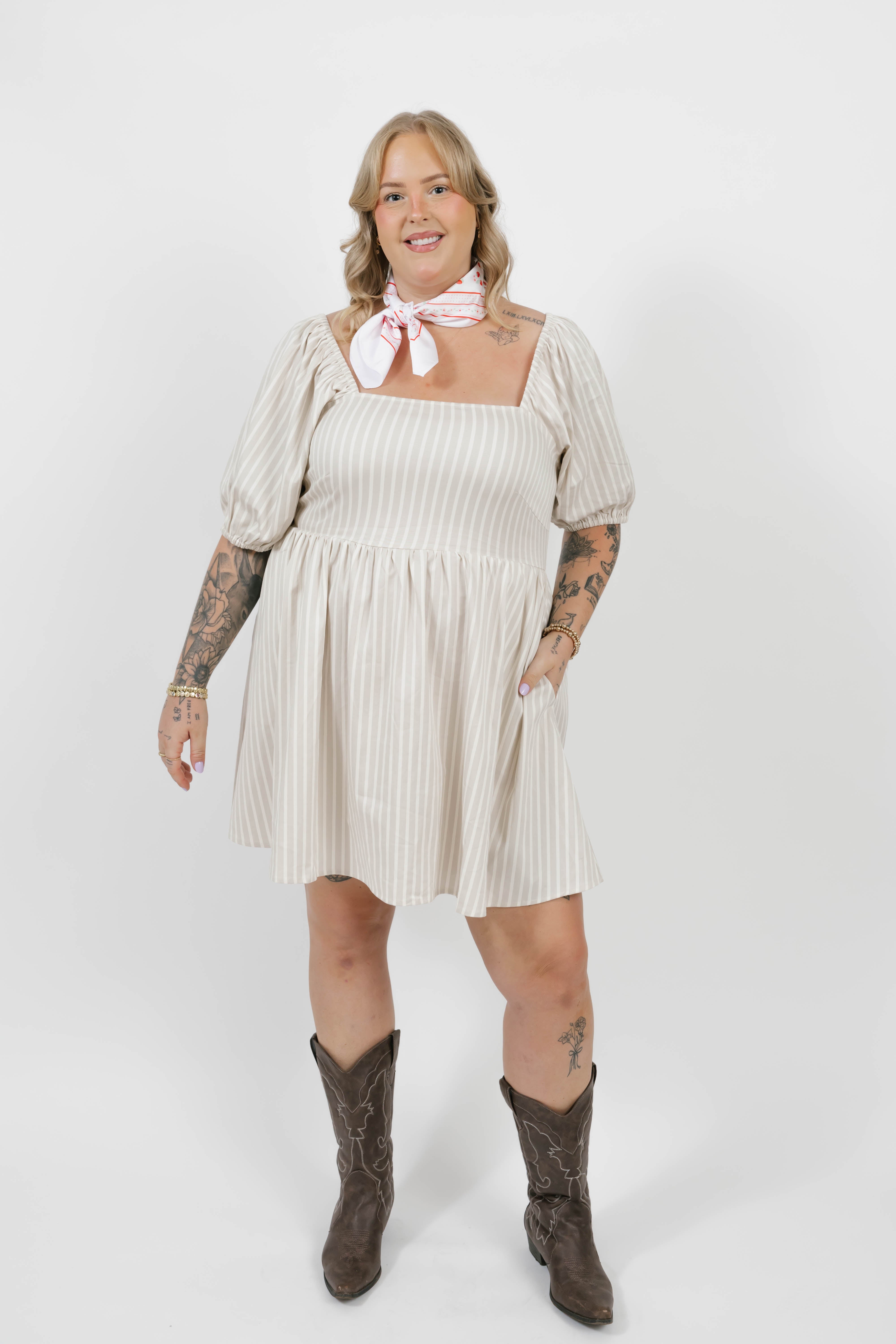 Sweet Days of Summer Box in Oatmeal Stripe
