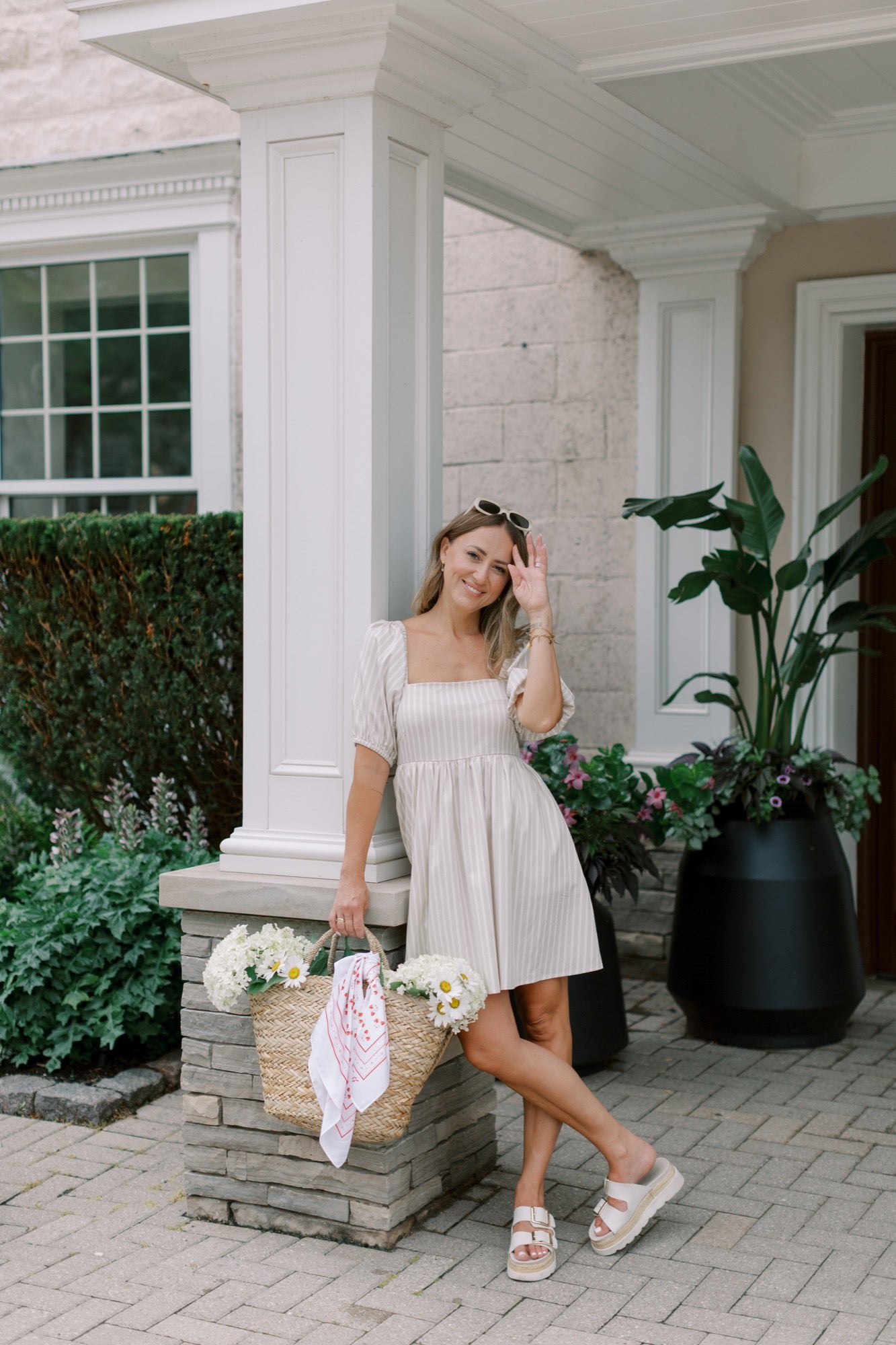 Sweet Days of Summer Box in Oatmeal Stripe