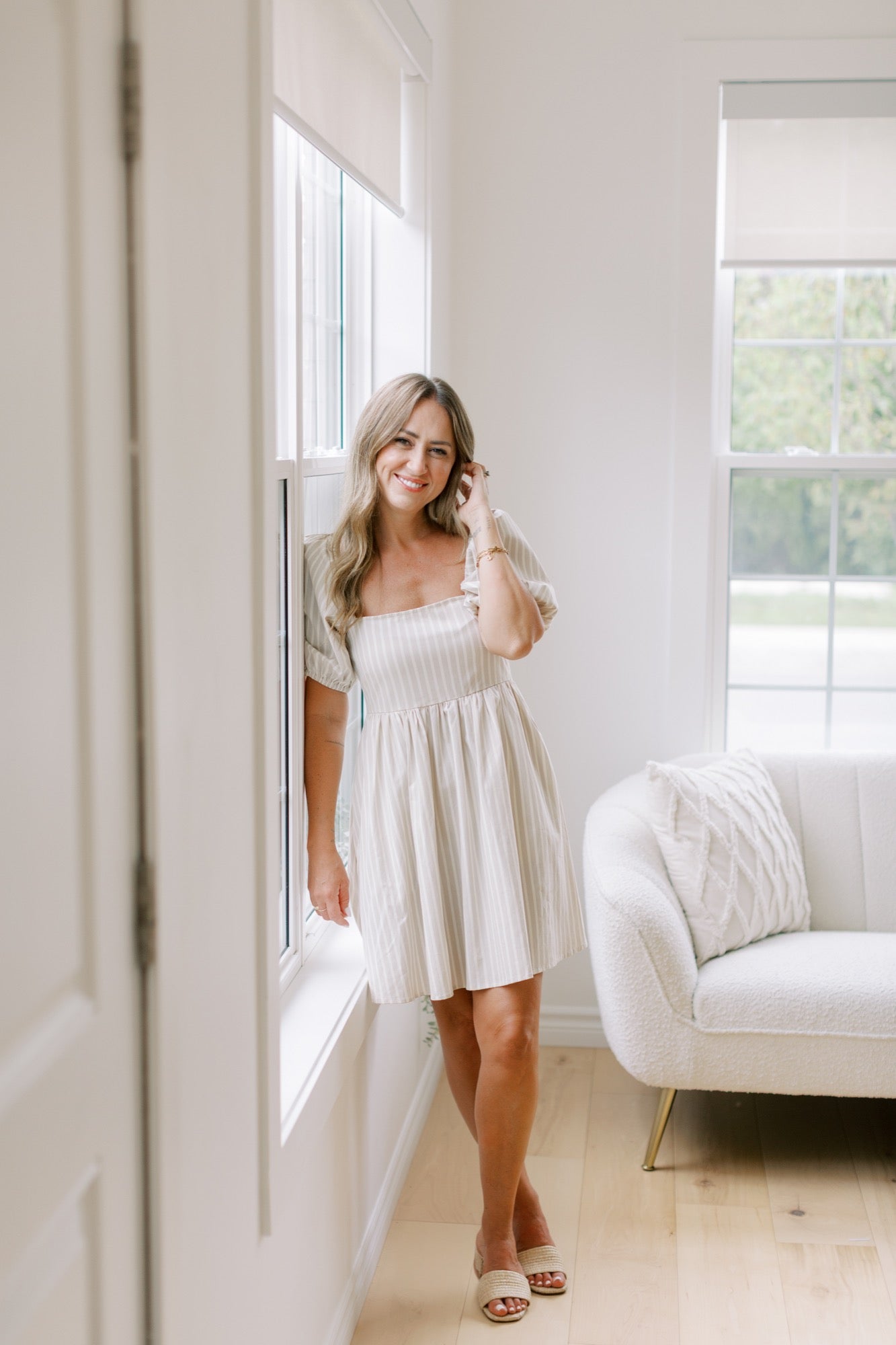 Sweet Days of Summer Box in Oatmeal Stripe
