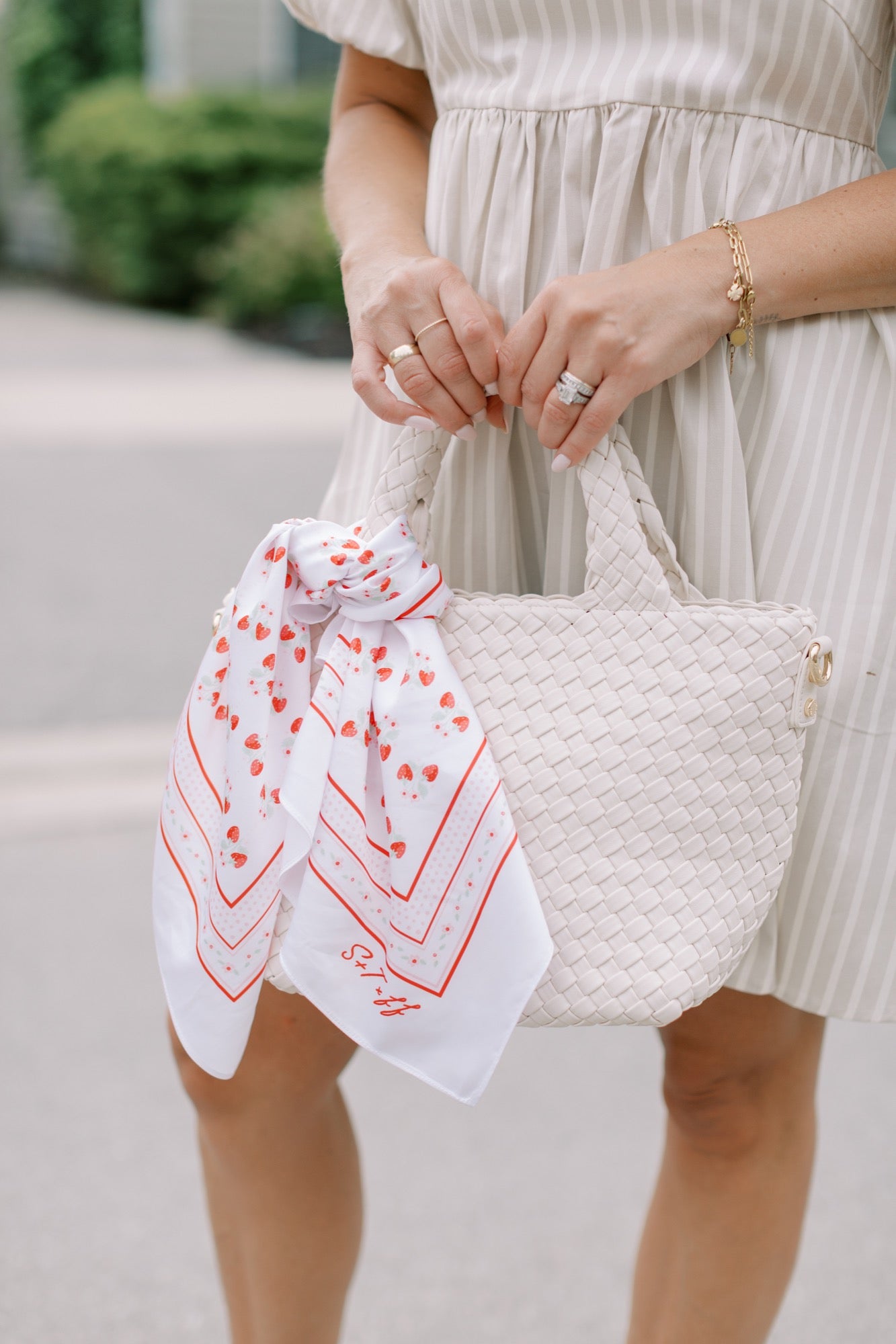 Sweet Days of Summer Box in Oatmeal Stripe
