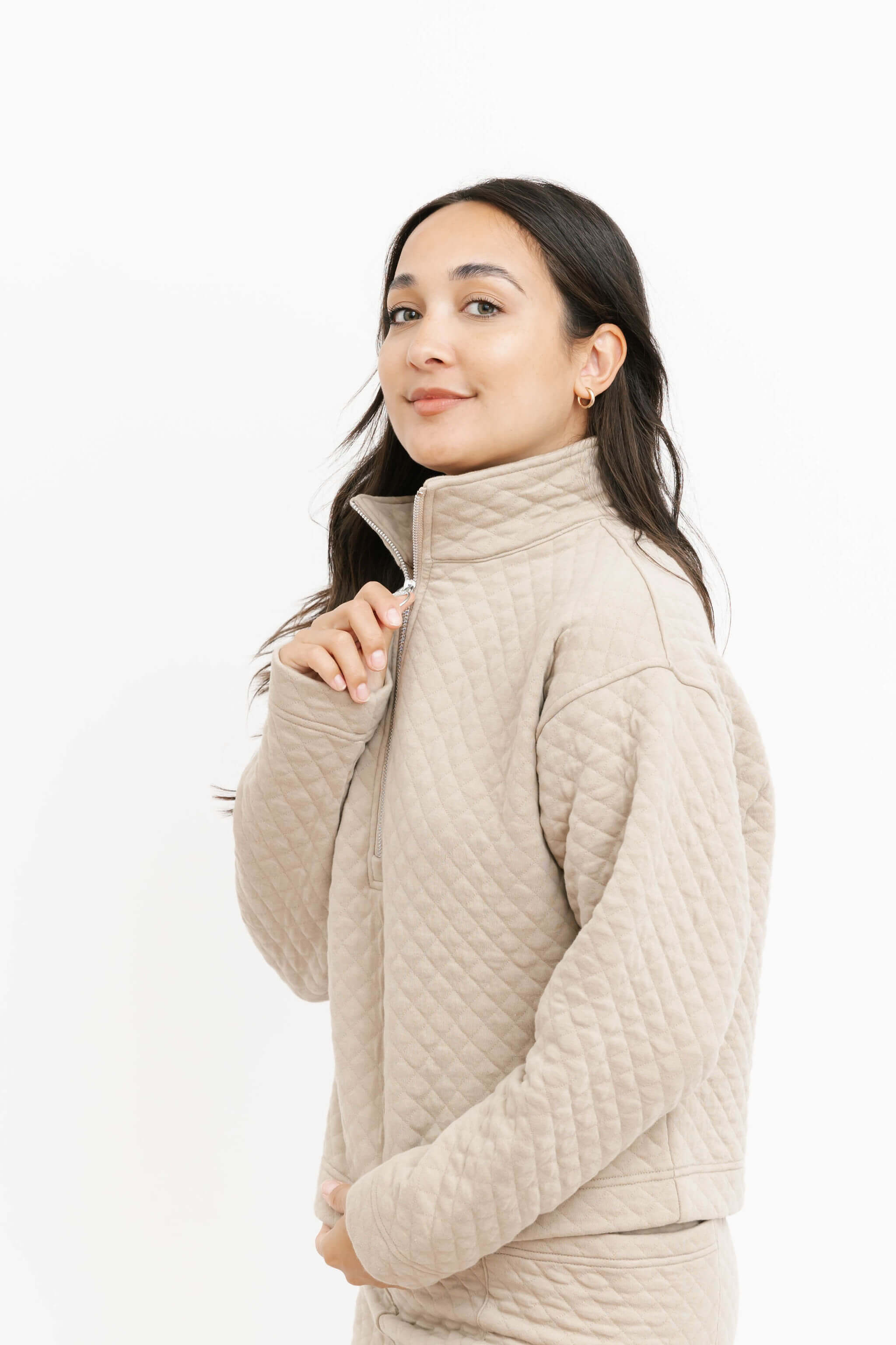 Smash + Tess Finley Long Sleeve Top in Natural Beige