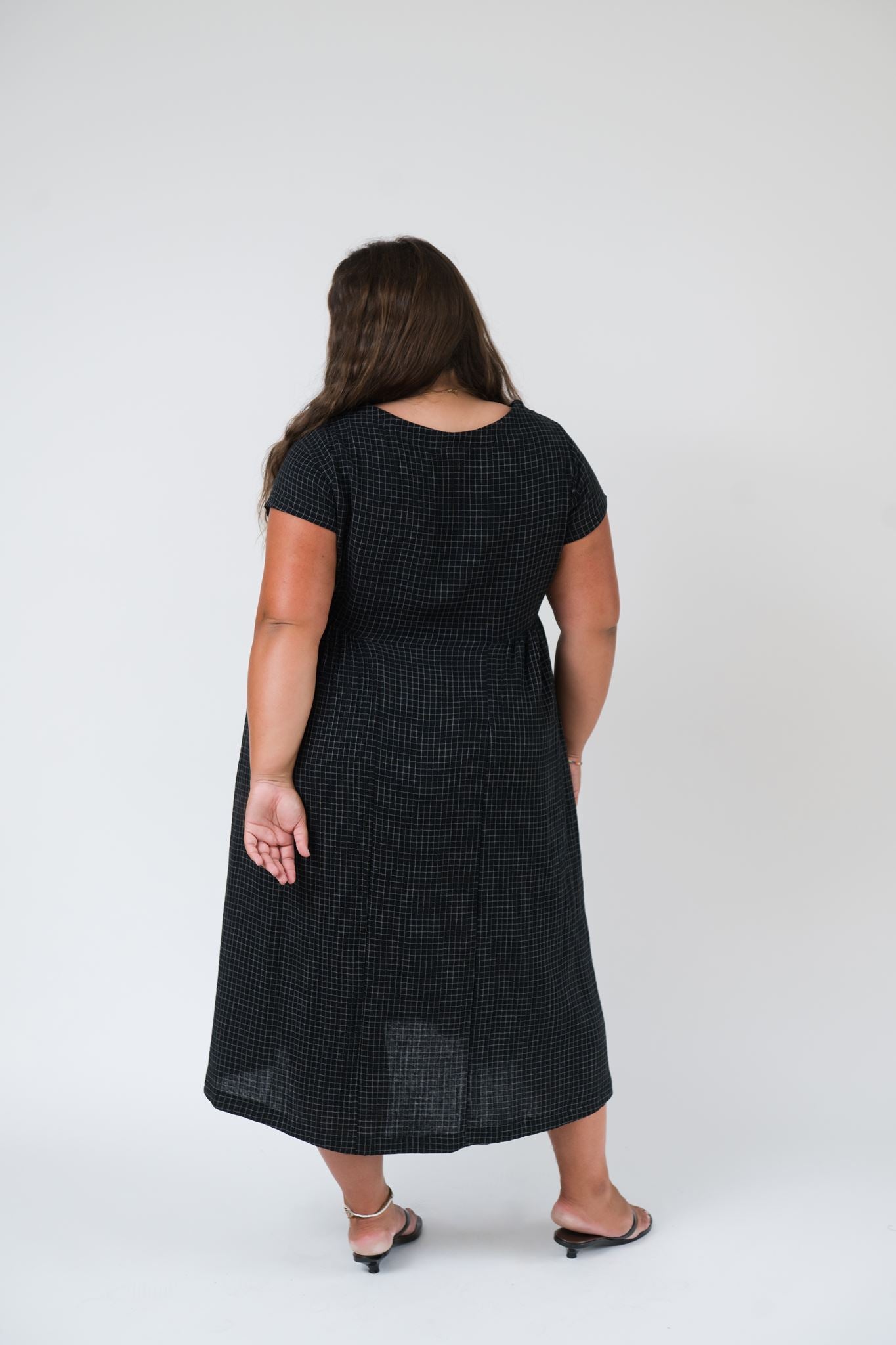 Florence Dress in Checkered Black