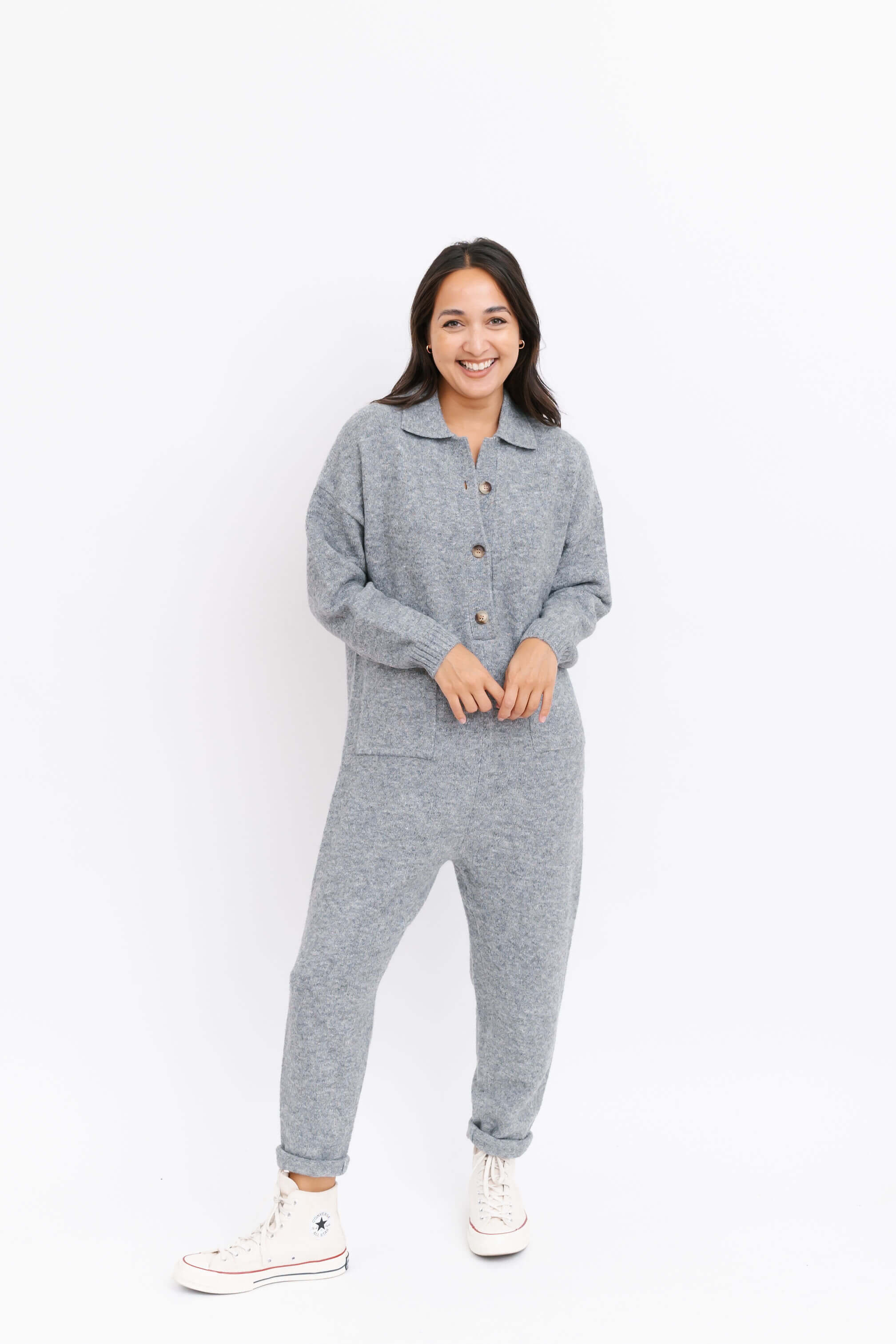 Smash + Tess Florence Jumpsuit in Heather Grey