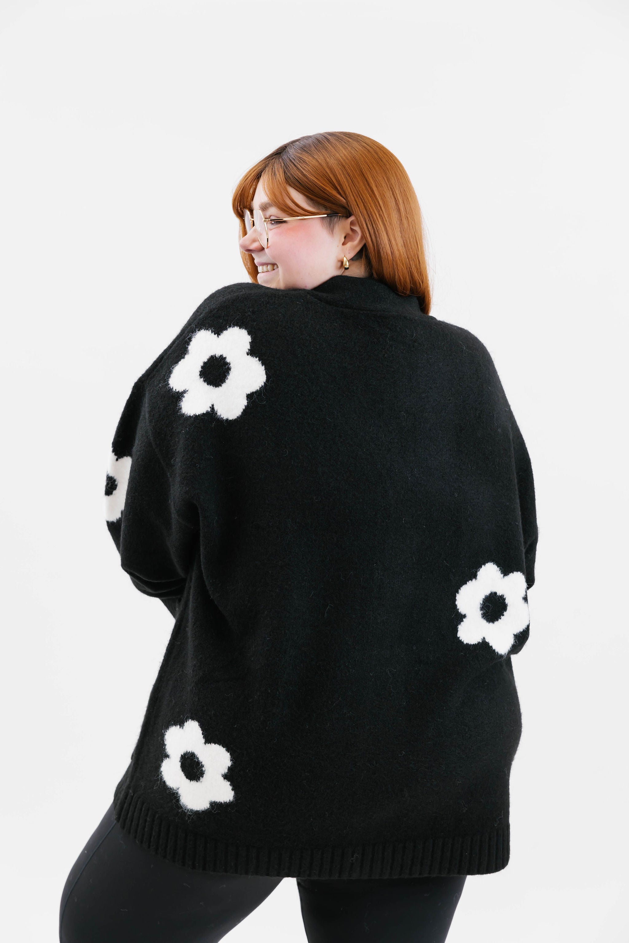 Flora Cardigan in Black Combo