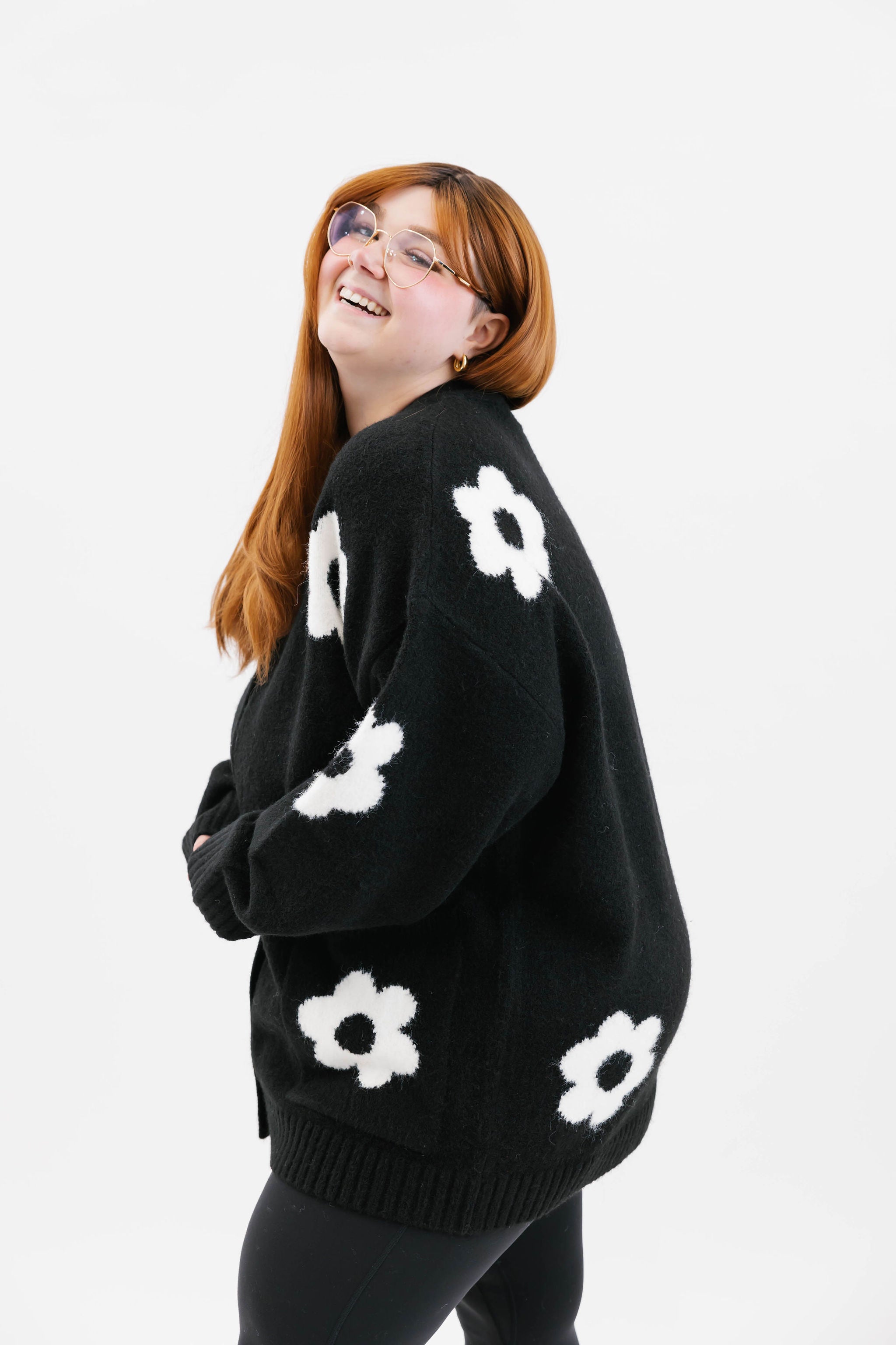 Flora Cardigan in Black Combo