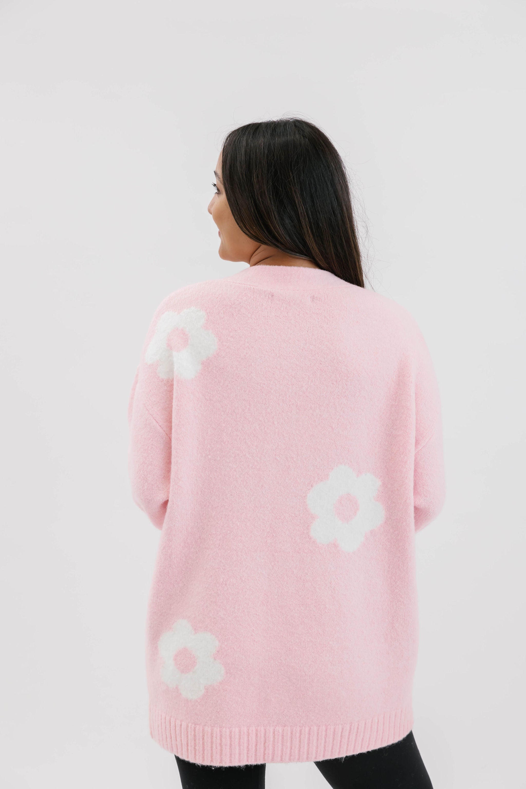 Flora Cardigan in Pink Combo