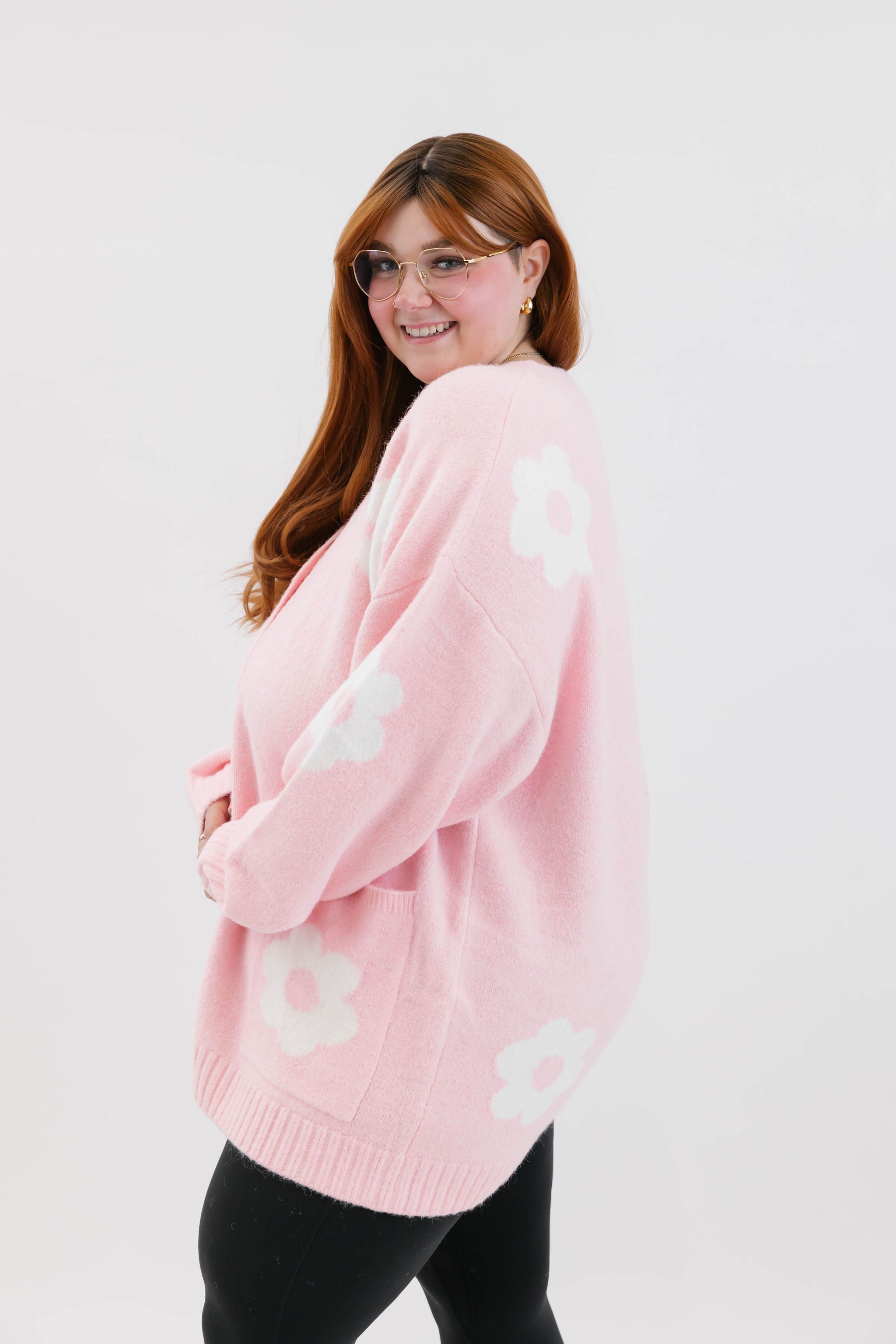 Flora Cardigan in Pink Combo