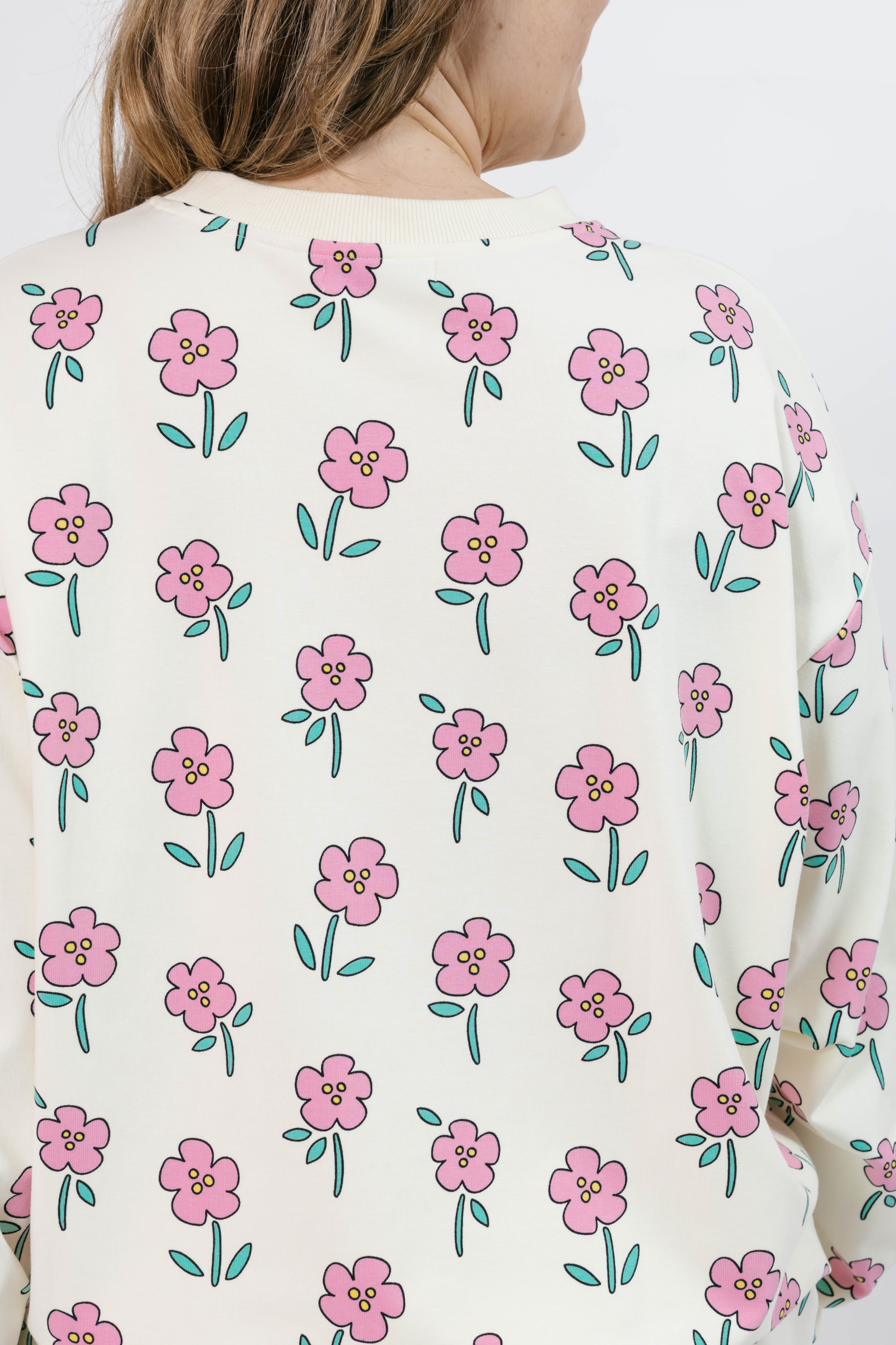 Fresh Floral Hang Out Crew in Pink Floral