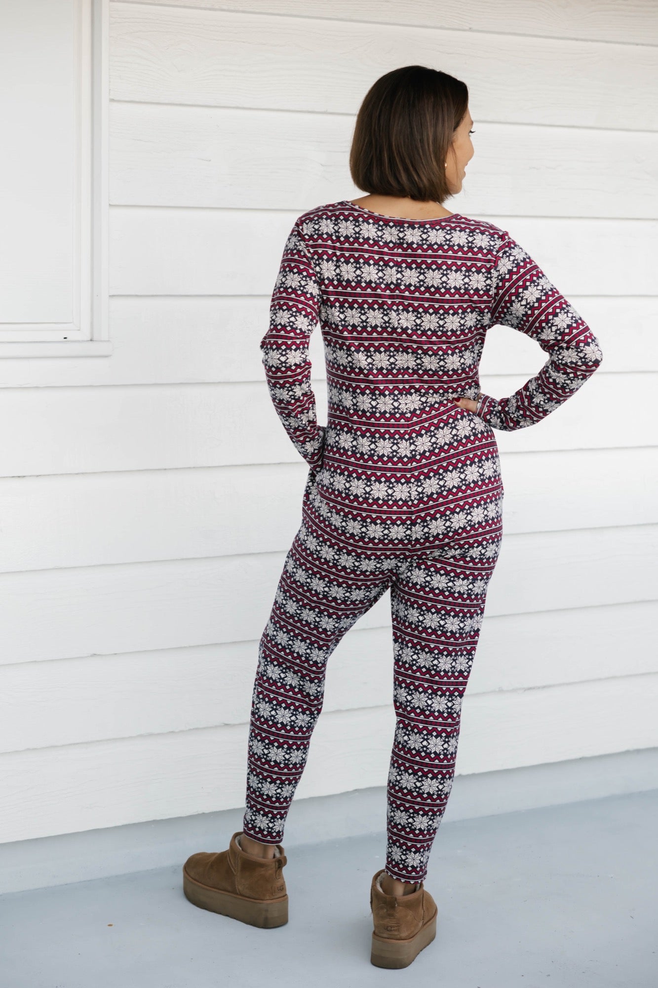 Friday Romper in Red Fair Isle