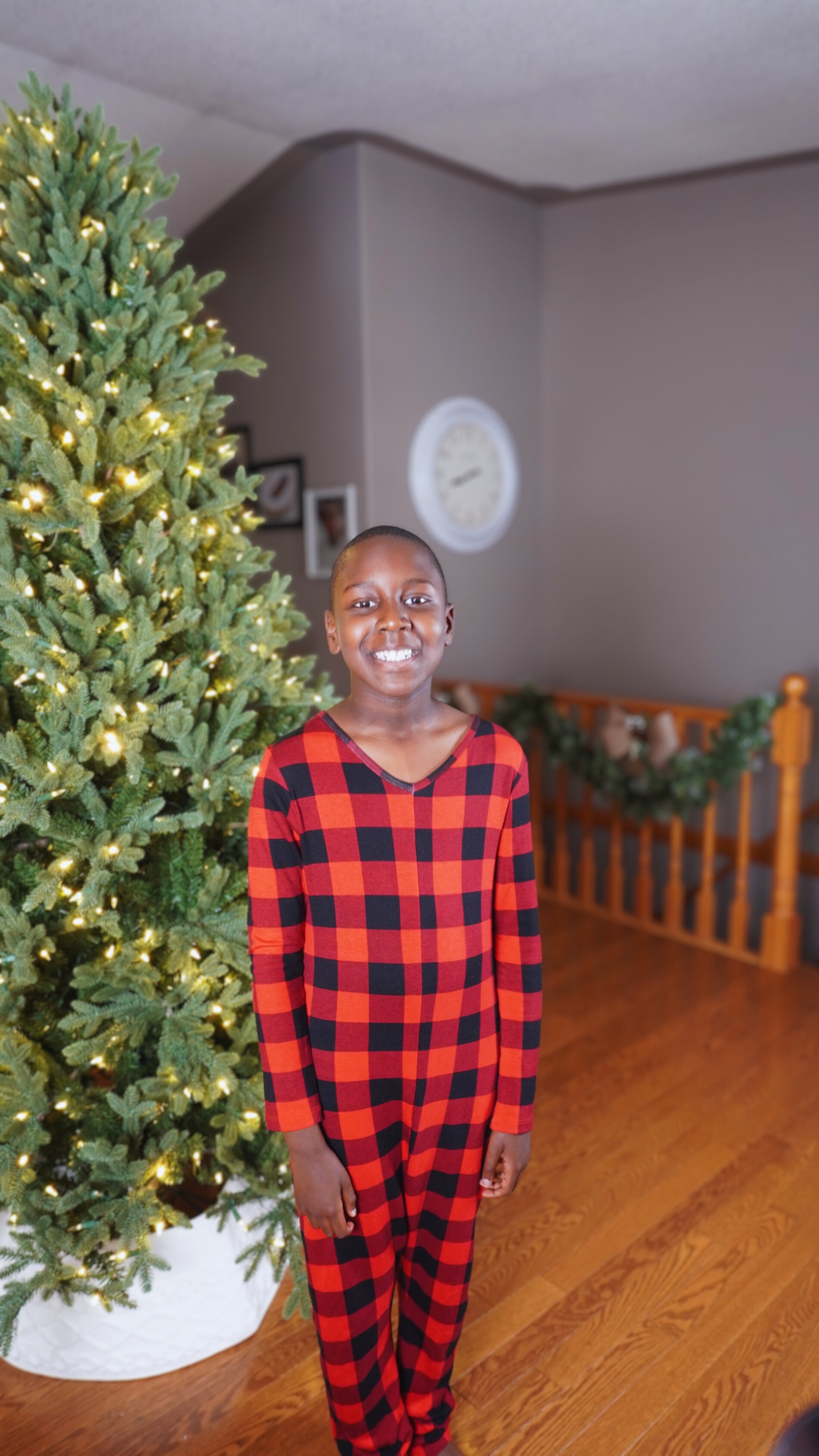 Kids Friday Romper in Red Buffalo Plaid