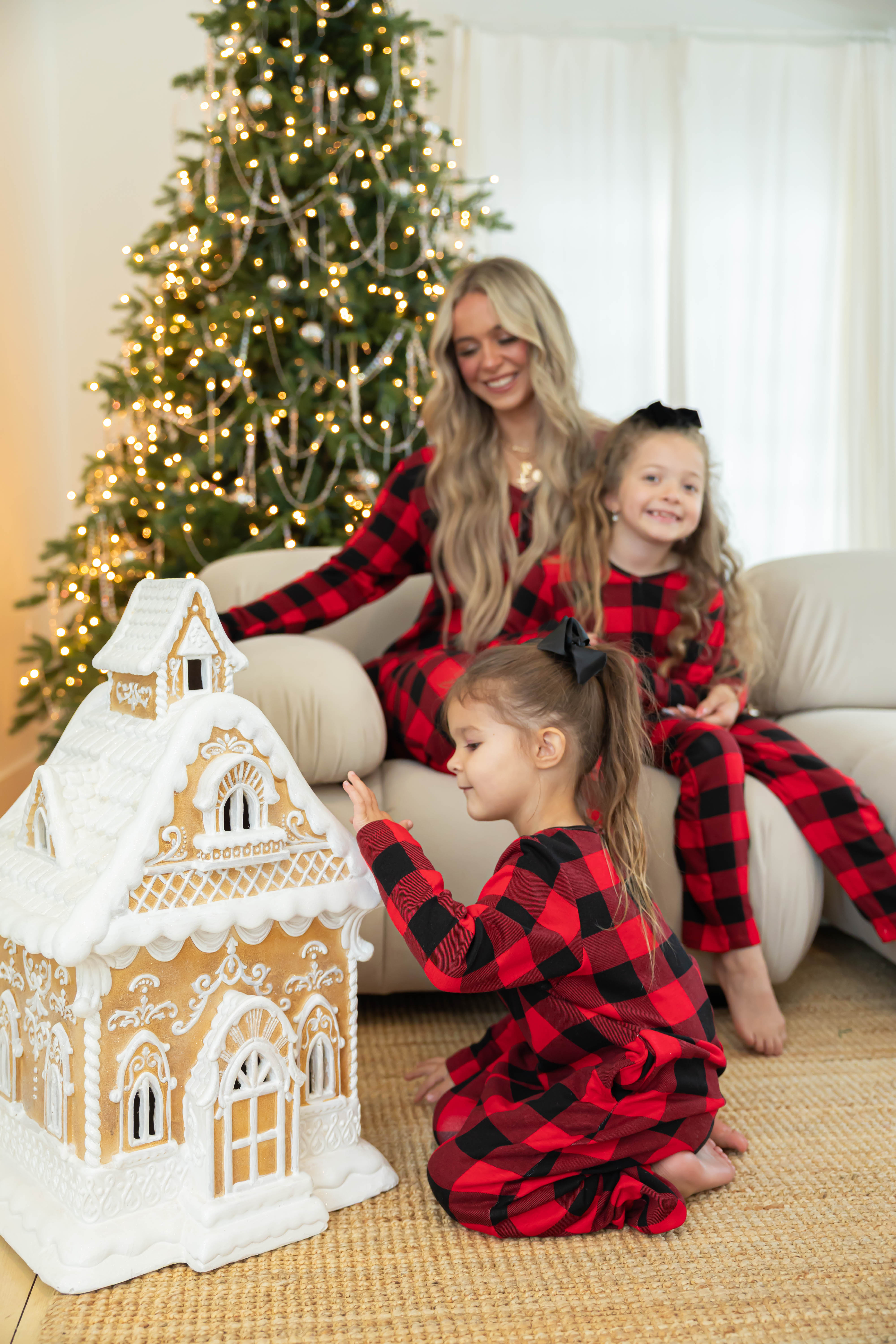 Kids Friday Romper in Red Buffalo Plaid