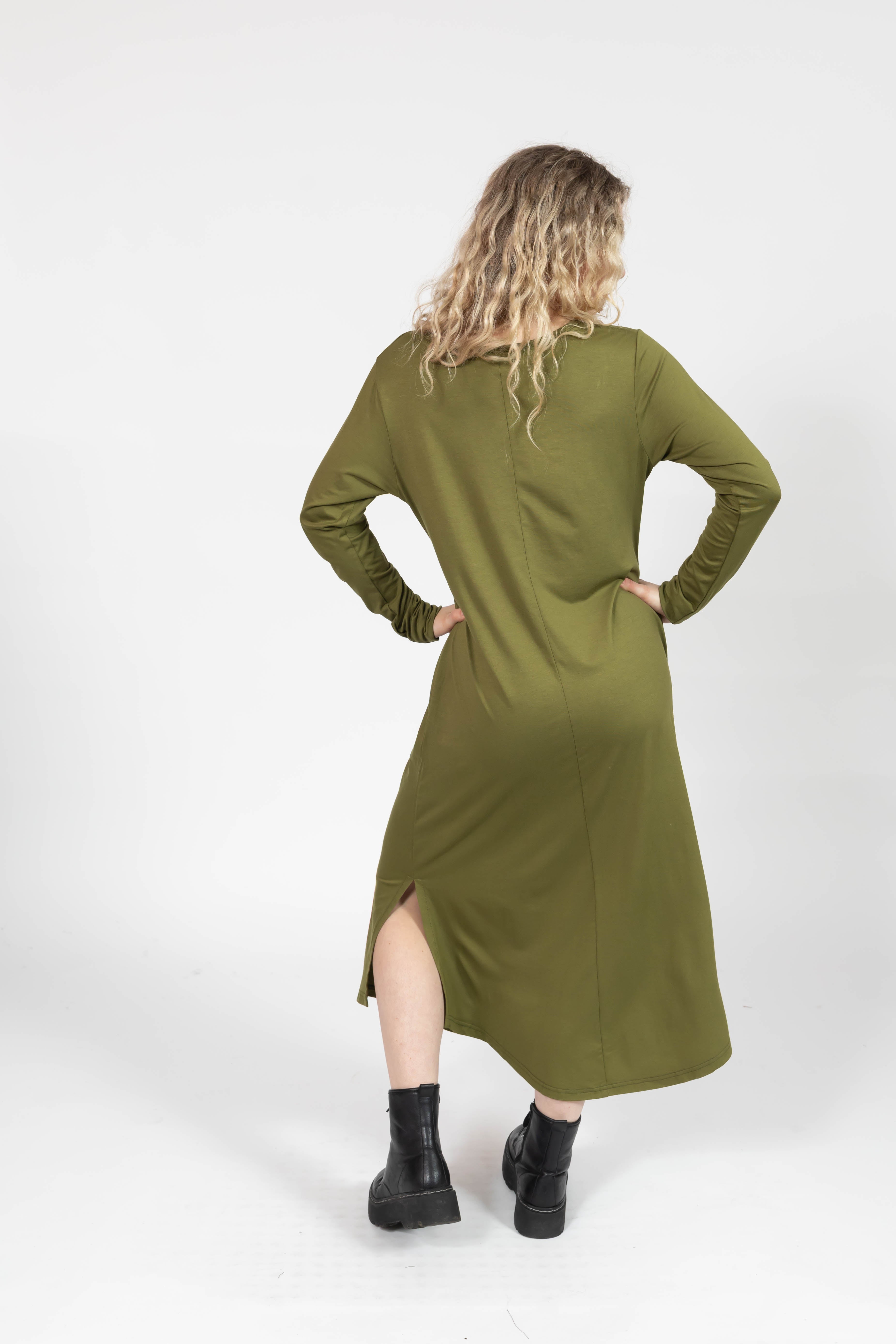 Friday Dress in Olive Green