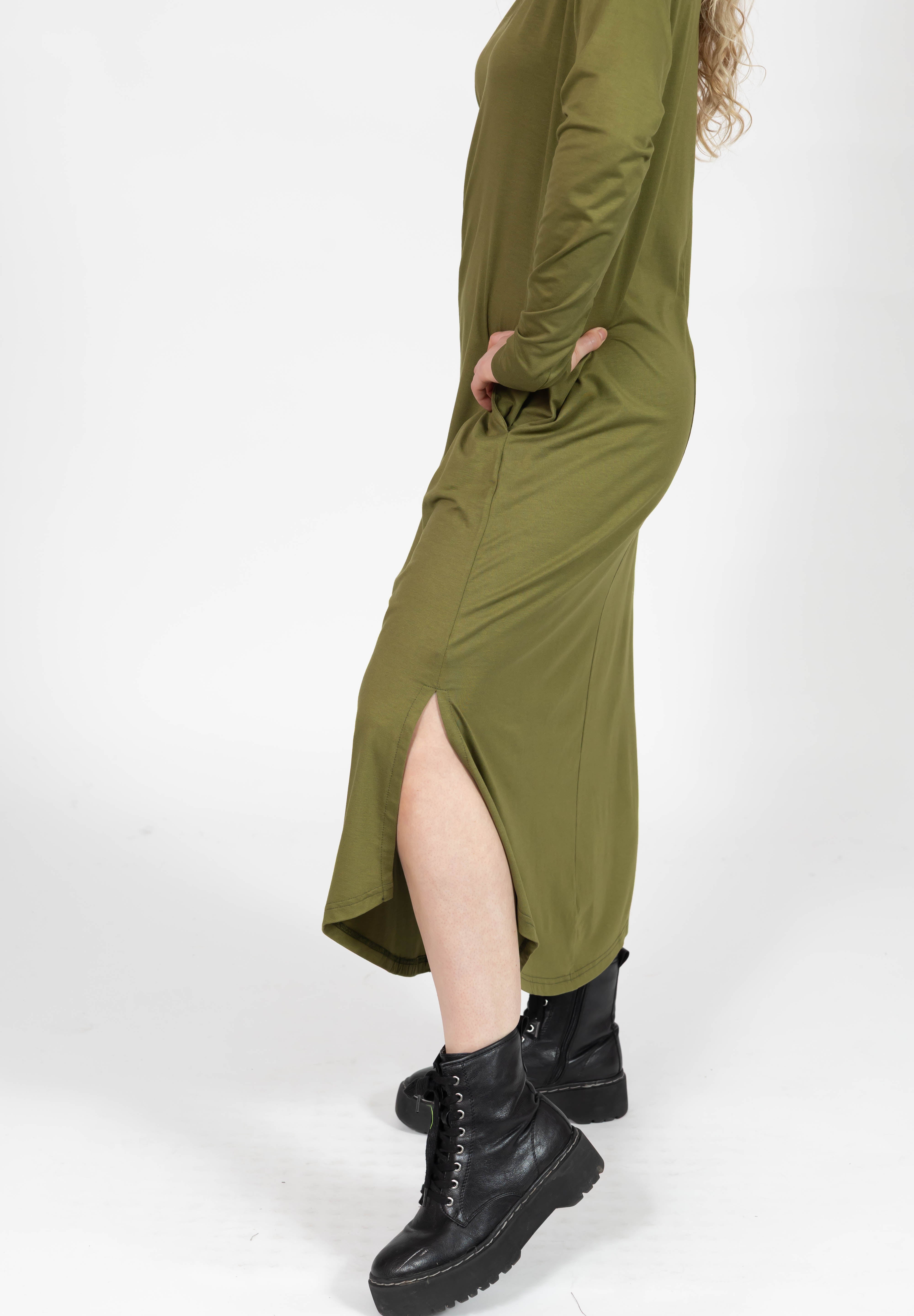 Friday Dress in Olive Green