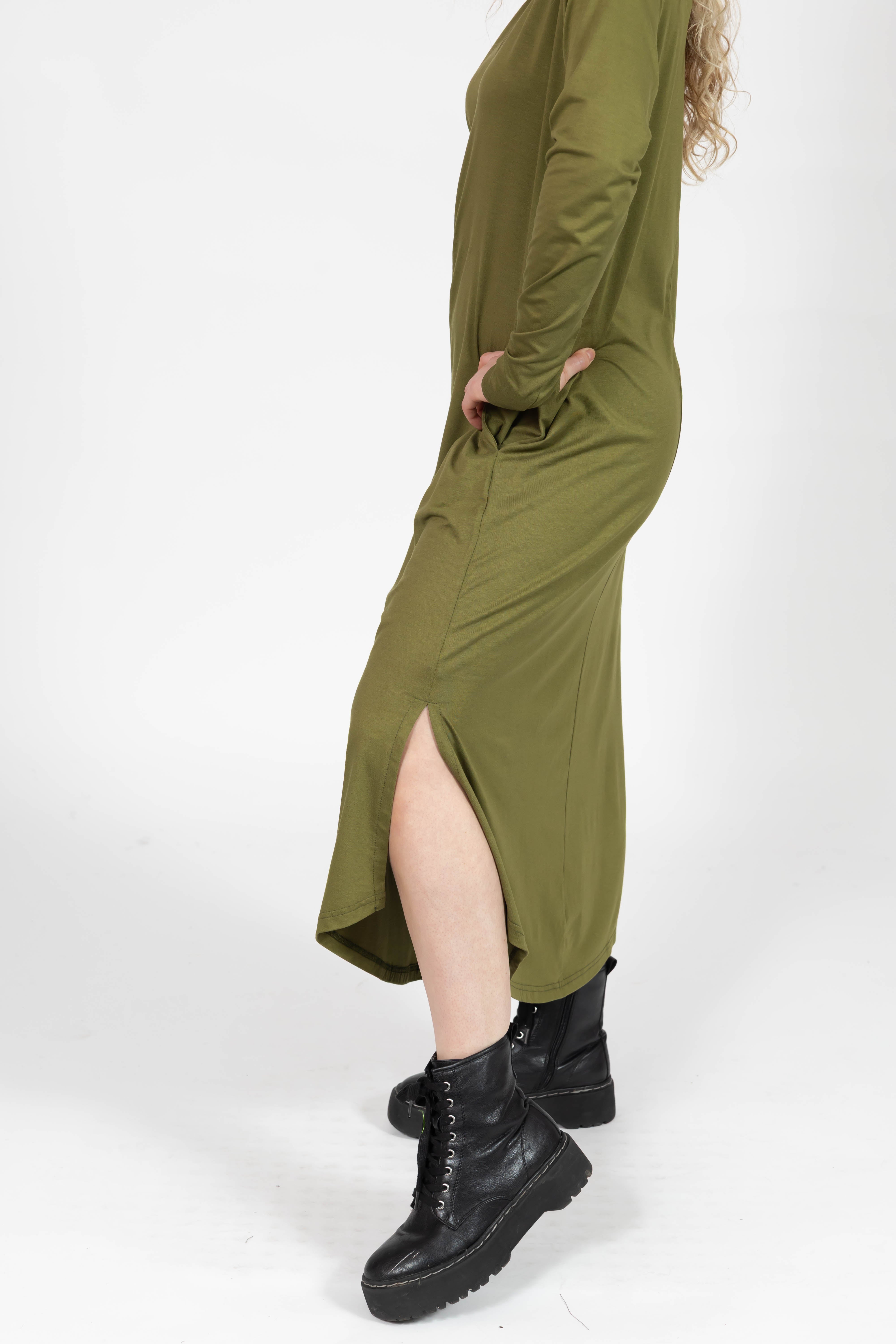 Friday Dress in Olive Green