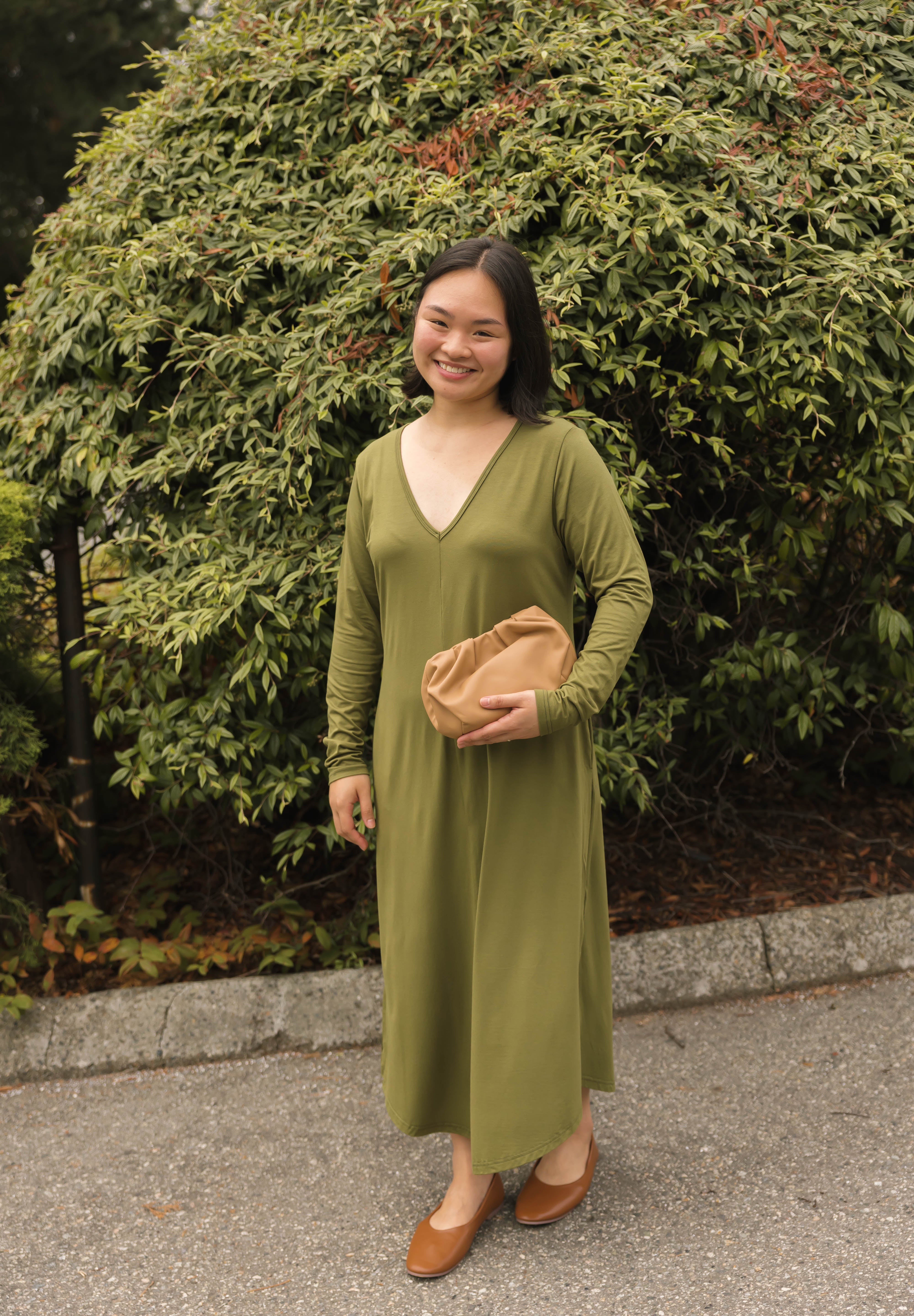 Friday Dress in Olive Green