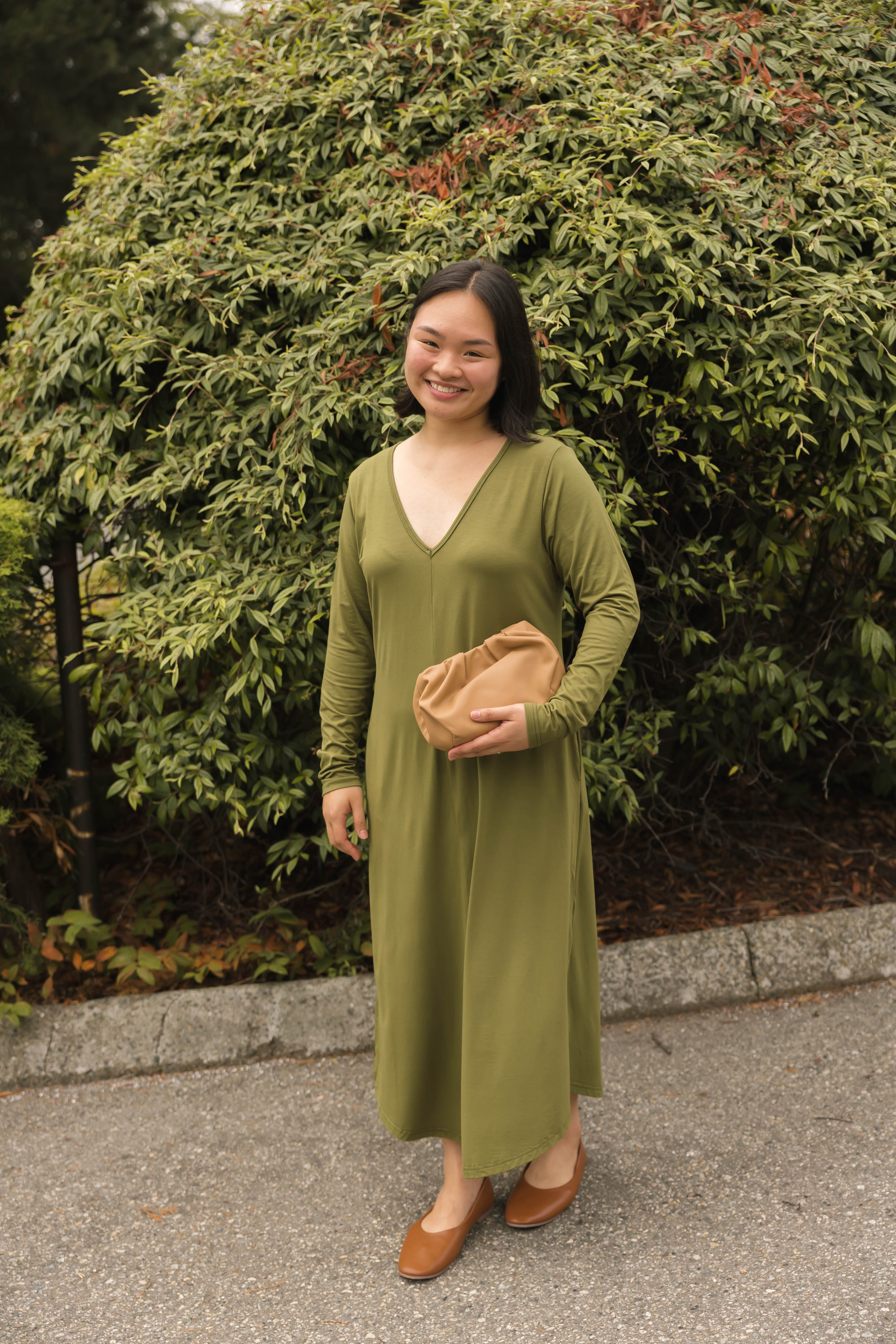 Friday Dress in Olive Green