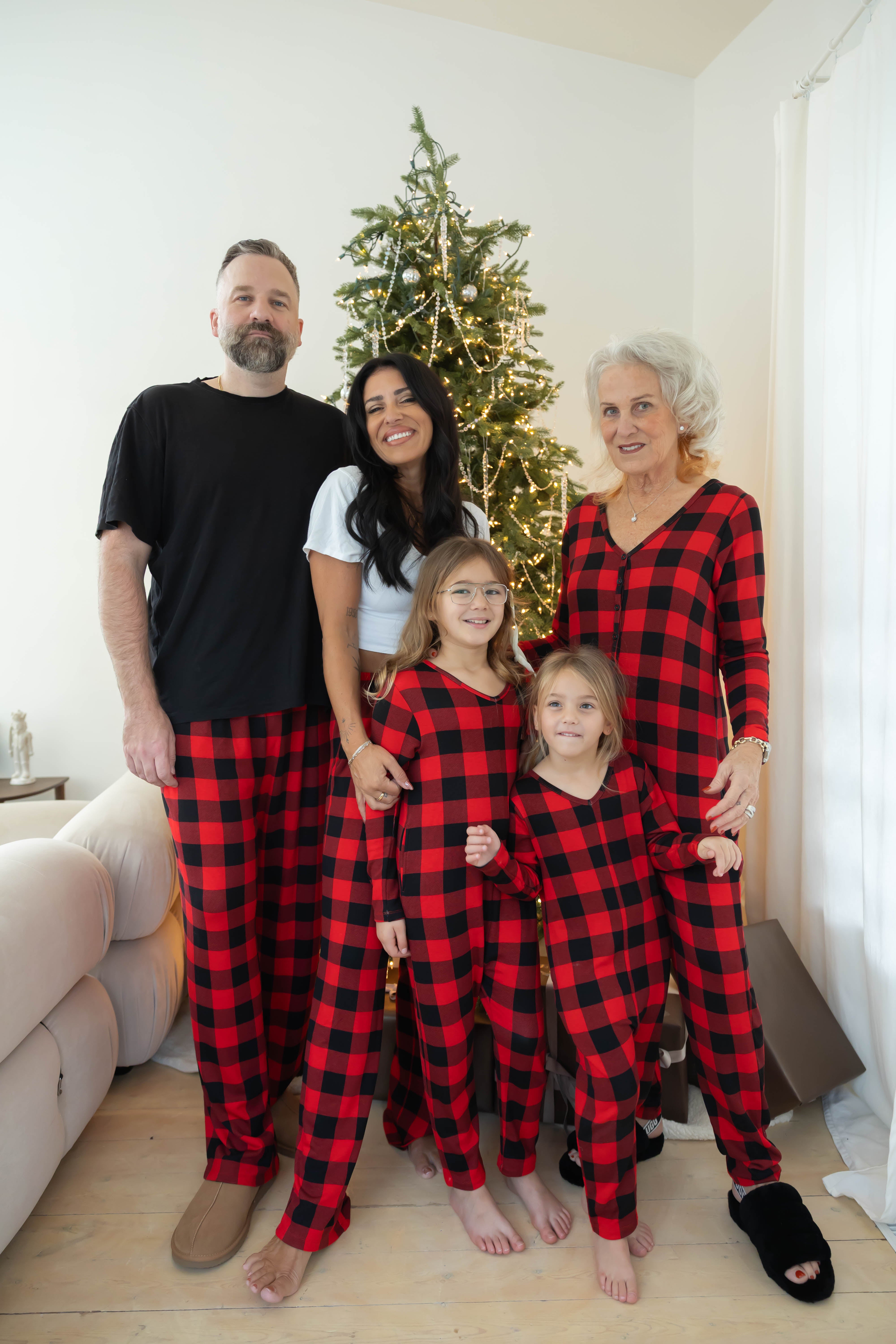 Unisex Friday Straight Leg Pant in Red Buffalo Plaid